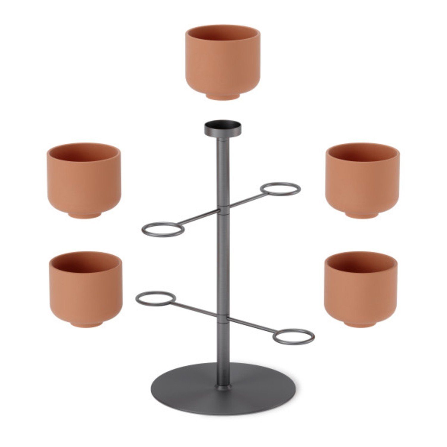 Umbra Blumenständer Blumenständer Terrapotta Planter Titanium