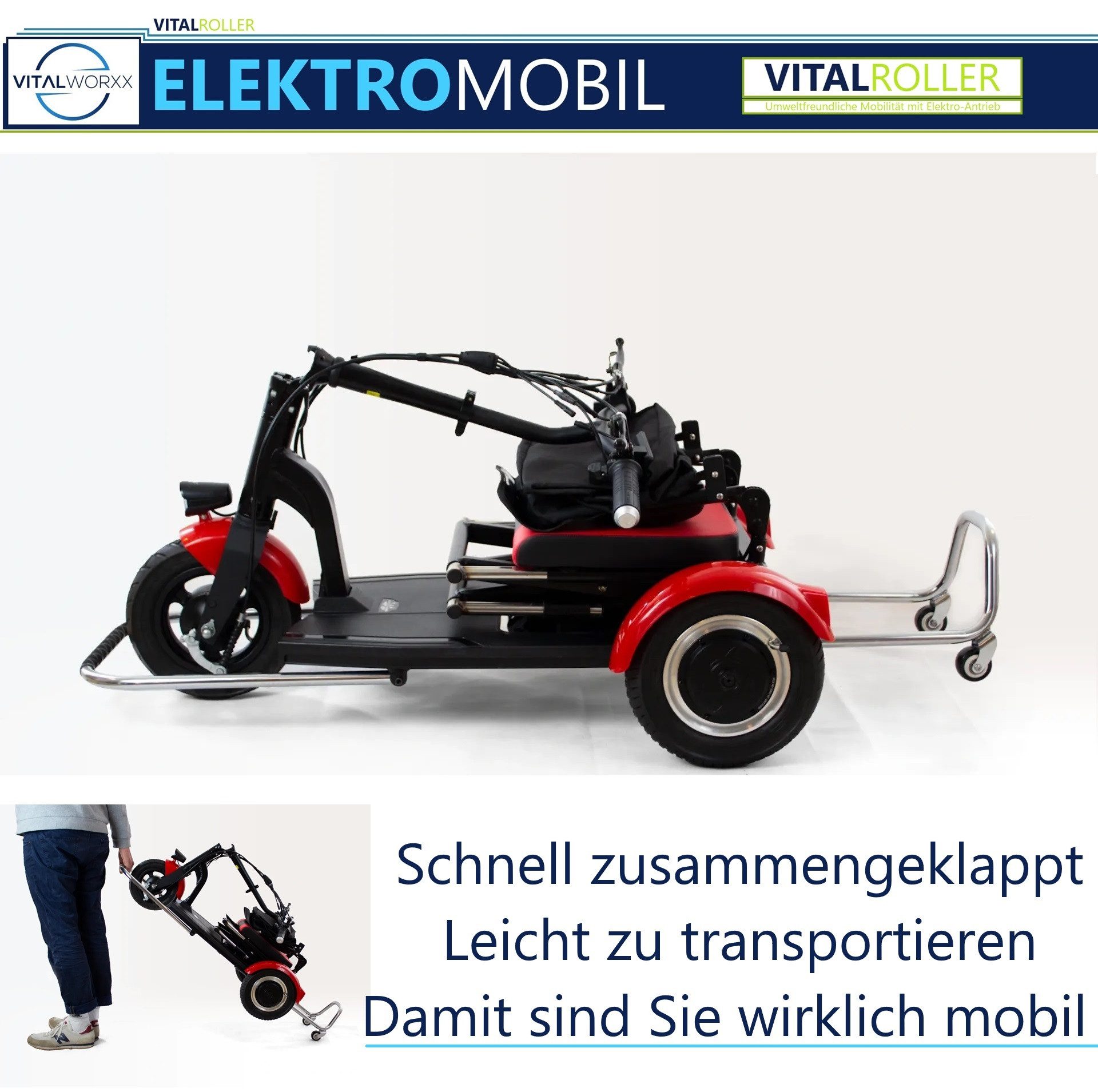 VITALWORXX Elektromobil VITALROLLER Light OHNE ZULASSUNG FÜR DEN ÖFFENTLICHEN RAUM !!!, 15 km/h – Bild 5 von 5