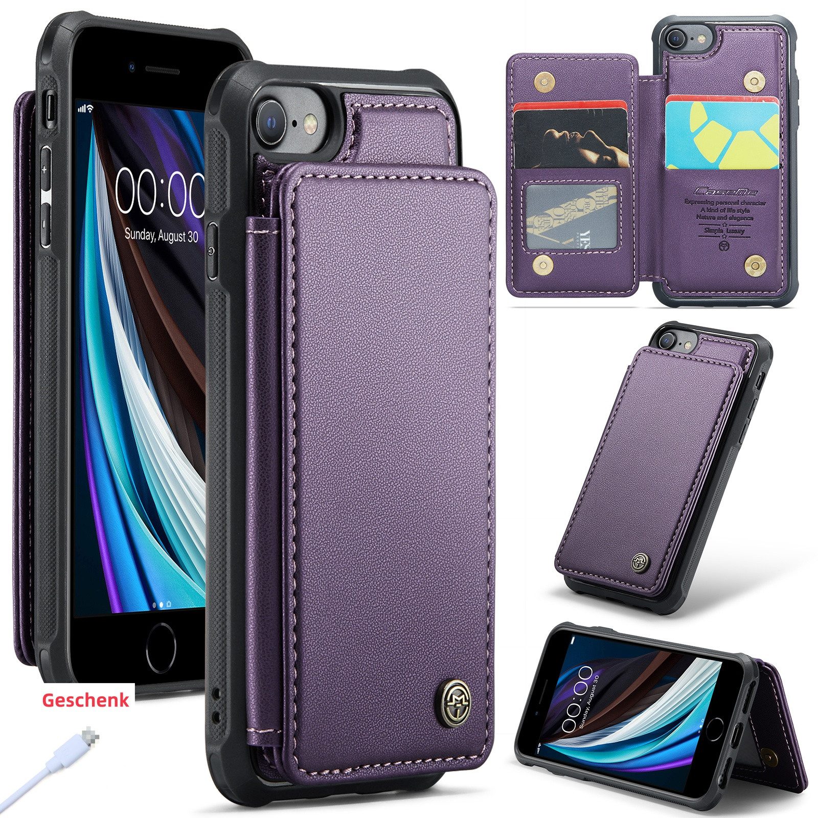trends for living Handyhülle Leder Handy Hülle Schutz Cover Case für iPhone XS MAX XR X