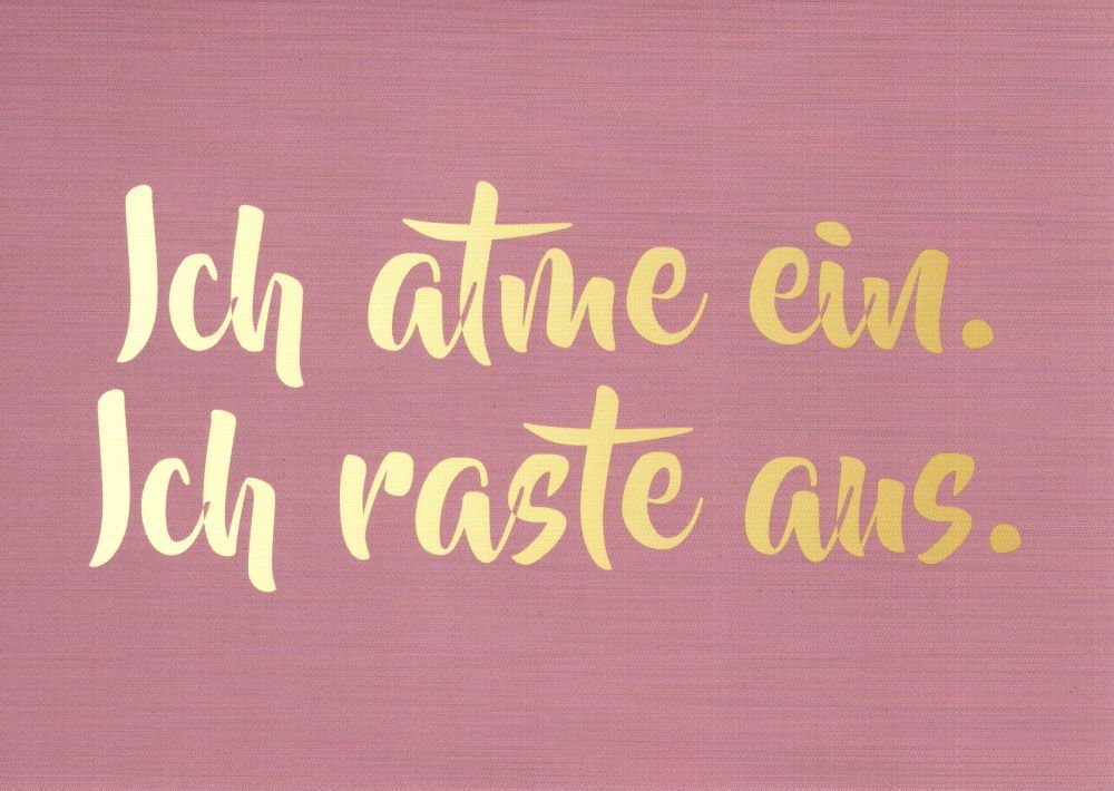 ᐅ Postkarte "Ich atme ein. Ich raste aus." OTTO