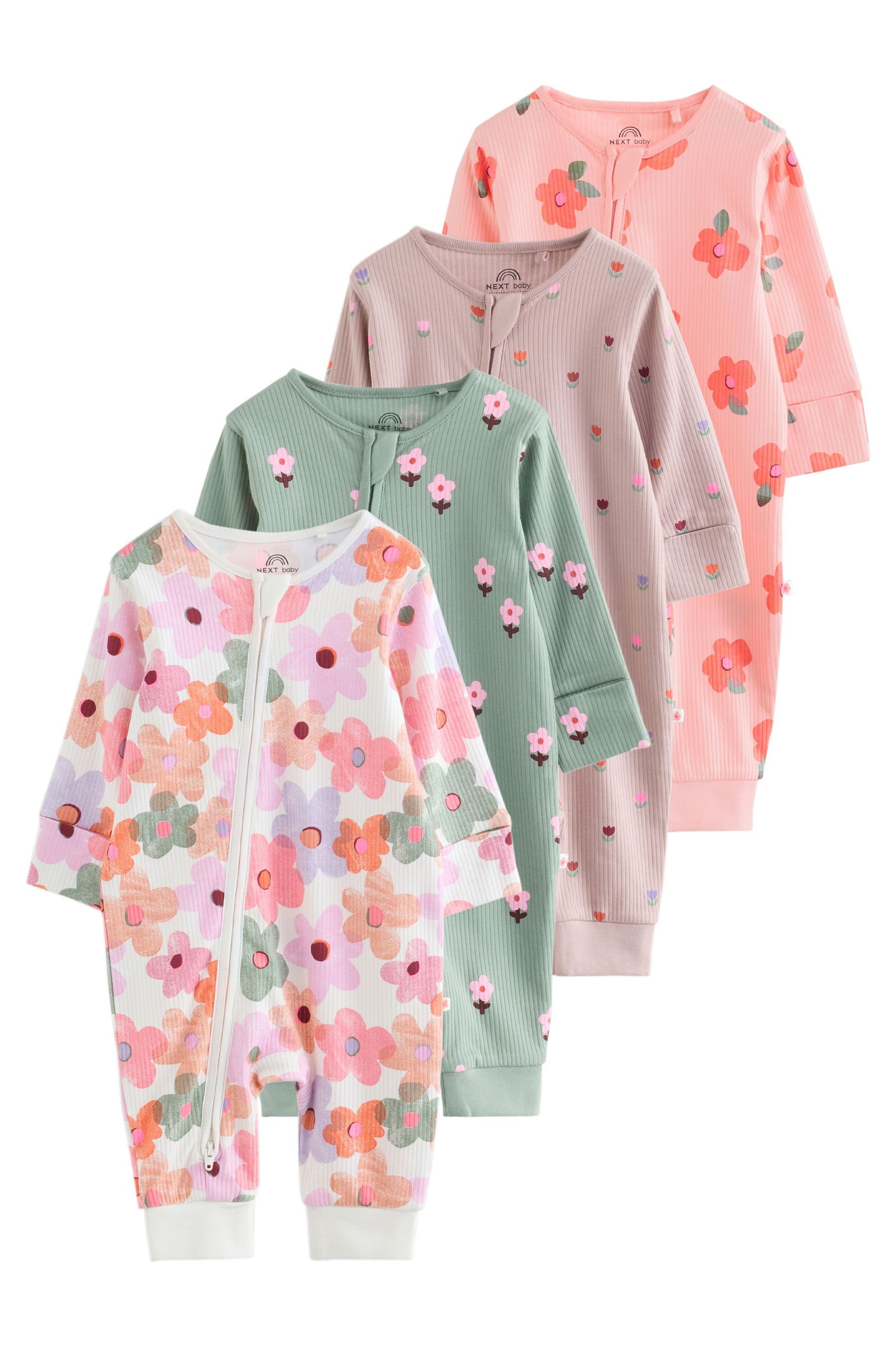 Next Schlafoverall Babyschlafanzüge, 4er-Pack (4-tlg)