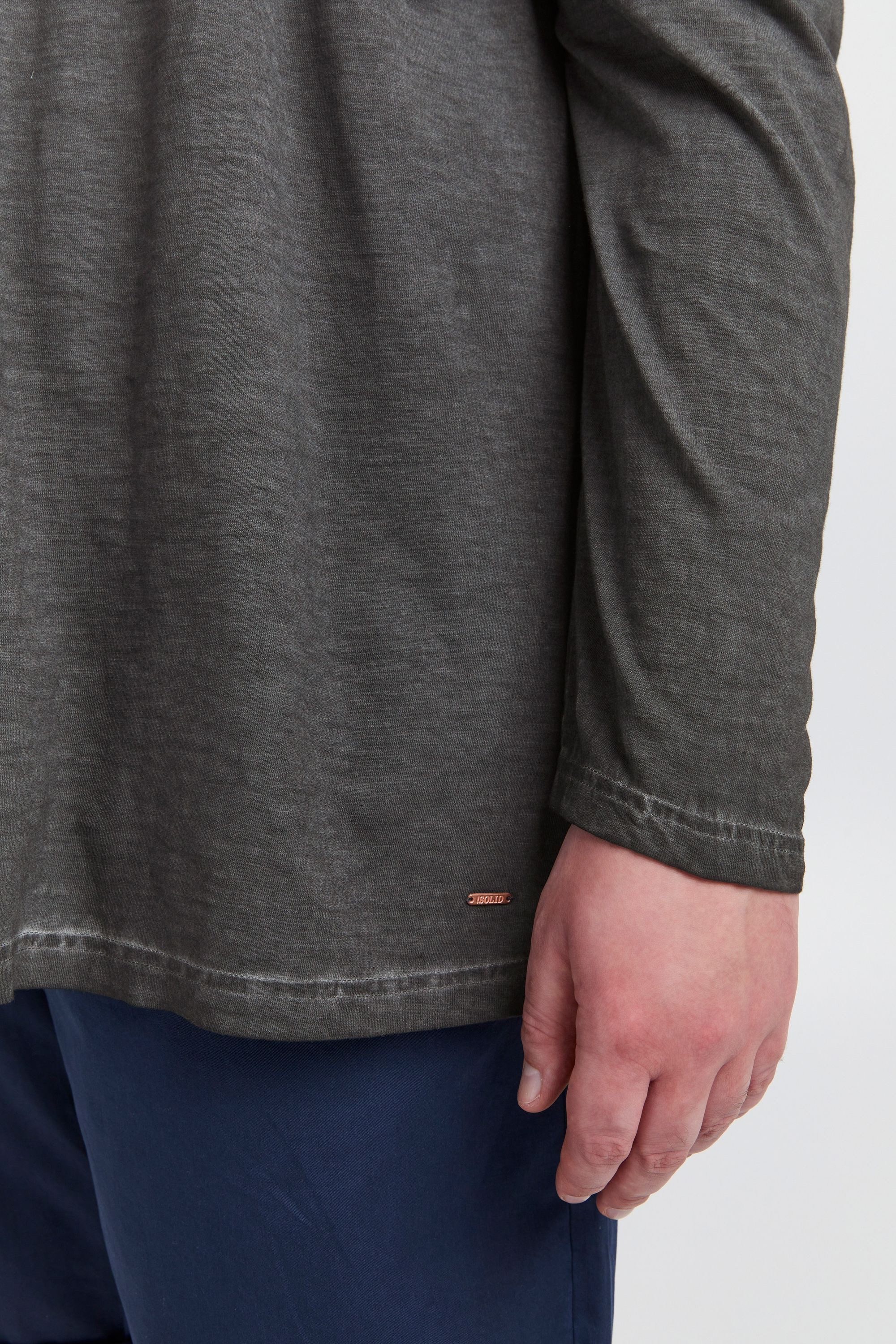 !Solid Longsleeve SDTimur Big & Tall Modisches Oberteil in großen Größen