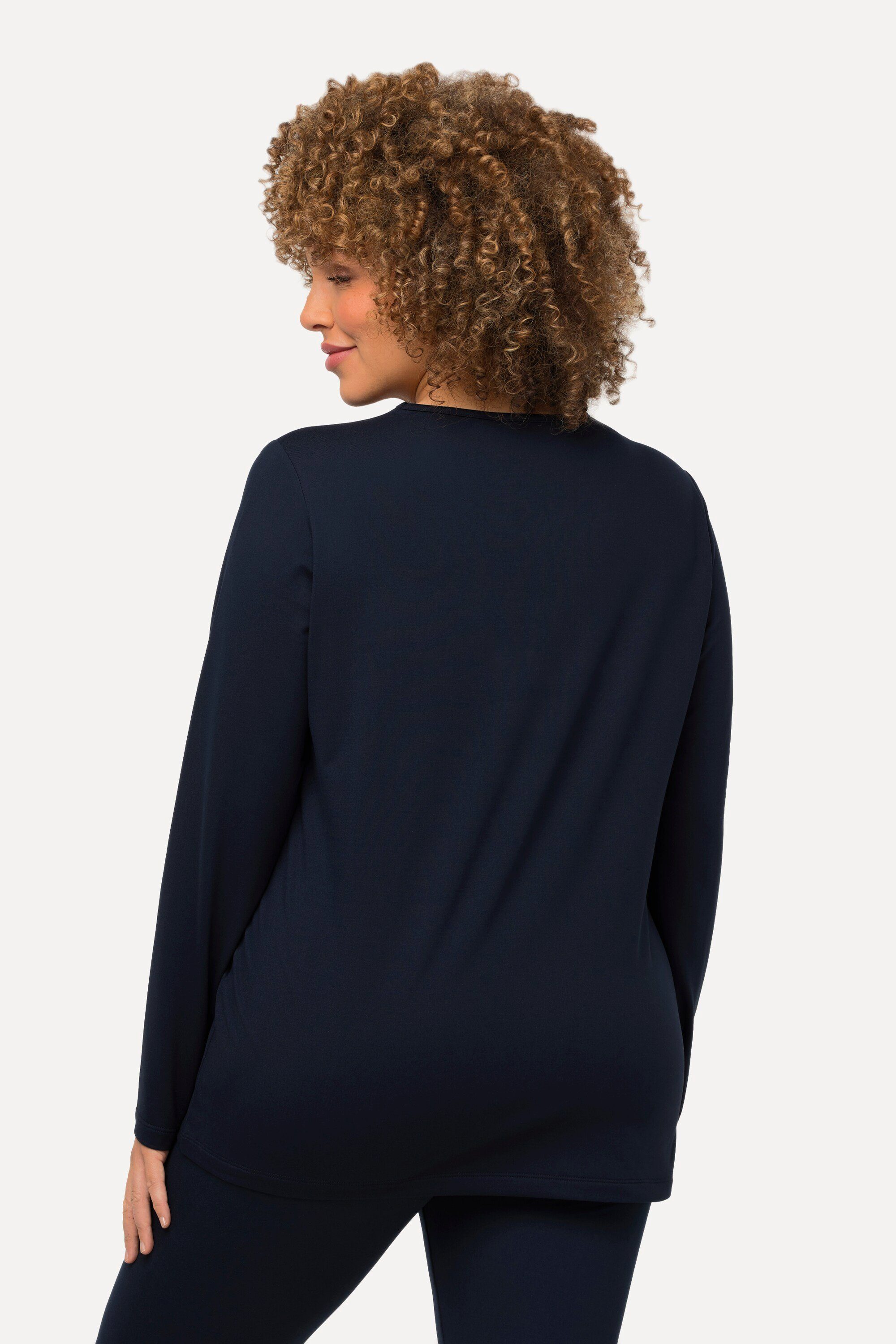 Ulla Popken Longsleeve Ski-Funktionsshirt schnelltrocknend Loop Langarm