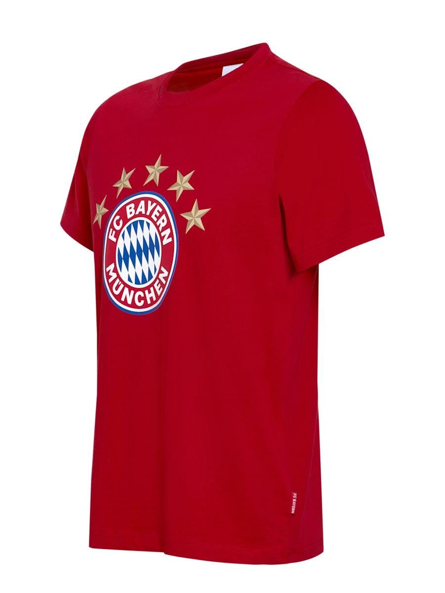 Herren Shirts FC Bayern München T-Shirt 5 Sterne Logo (1-tlg)
