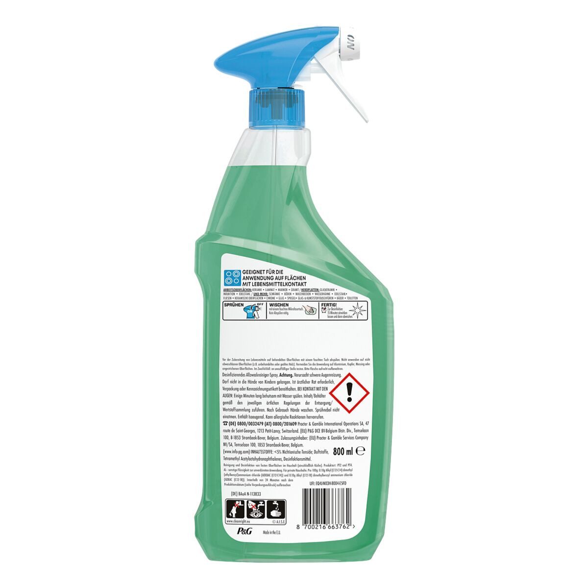 MEISTER PROPER Sprühen-Wischen-Fertig - Antibakteriell Allzweckreiniger (800 ml)