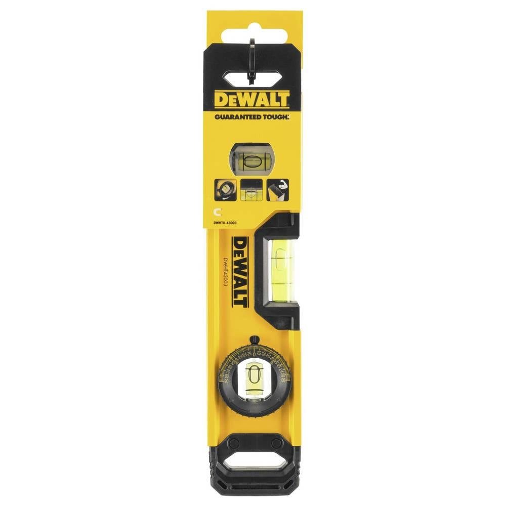 DeWalt Wasserwaage Torpedo-Hohlprofil-Wasserwaage 25cm Libelle DWHT0-43003