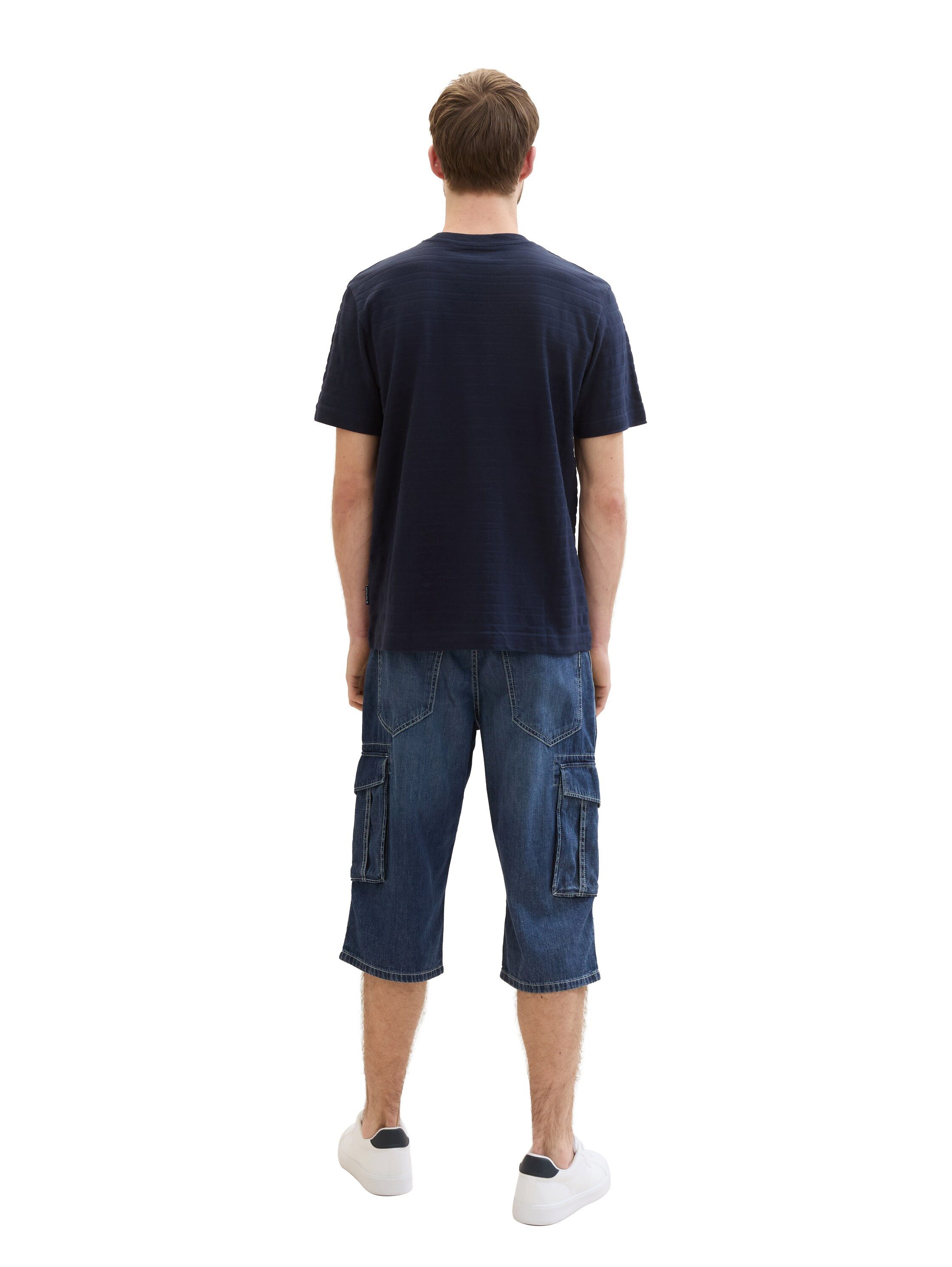 TOM TAILOR Jeansshorts MORRIS OVERKNEE mit recycelter Baumwolle