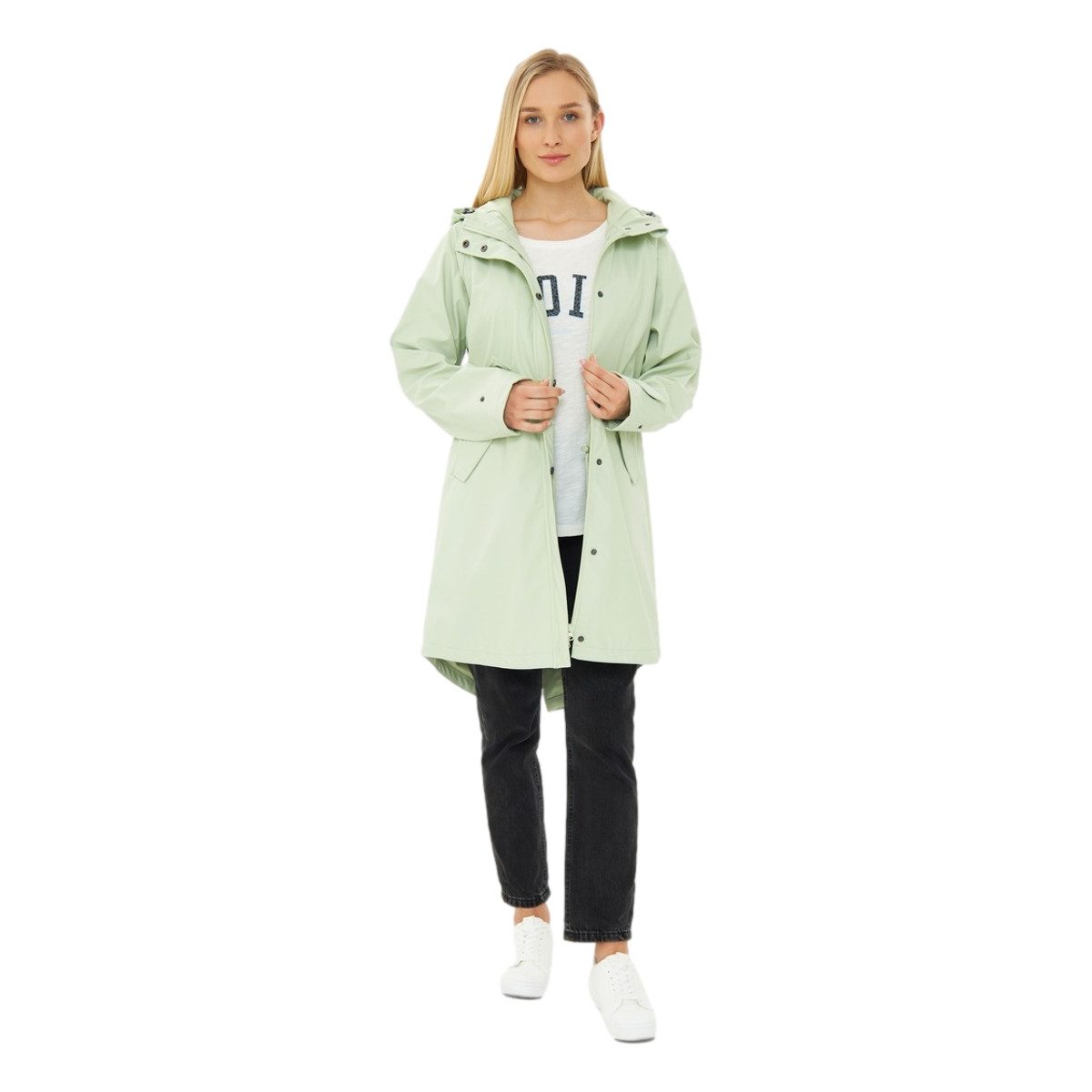 Derbe Blouson Derbe Friese Traveby Plain Damen Regenmantel – Bild 3 von 5