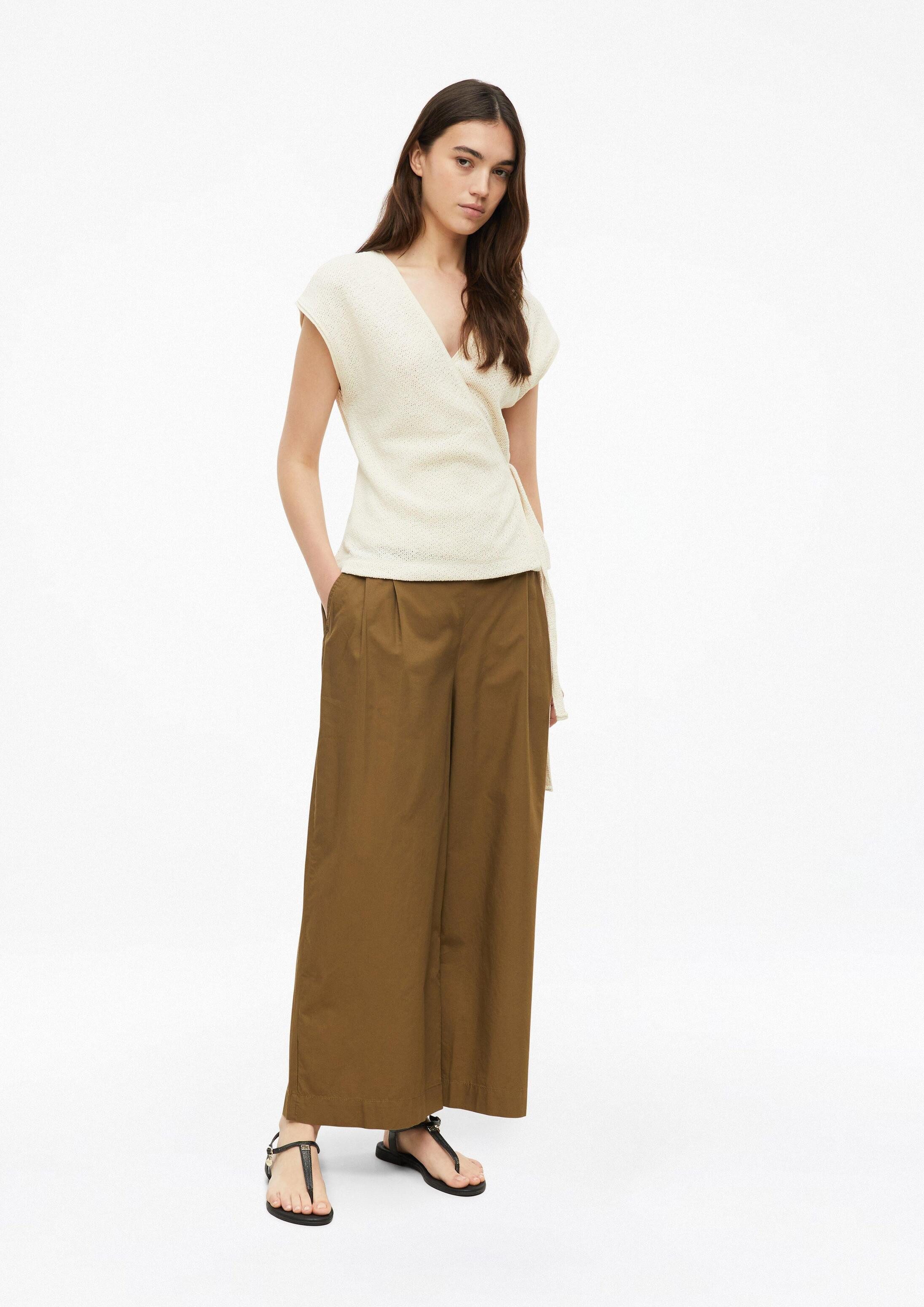 s.Oliver Culotte Hose Leichte Culotte aus Popeline mit Falten