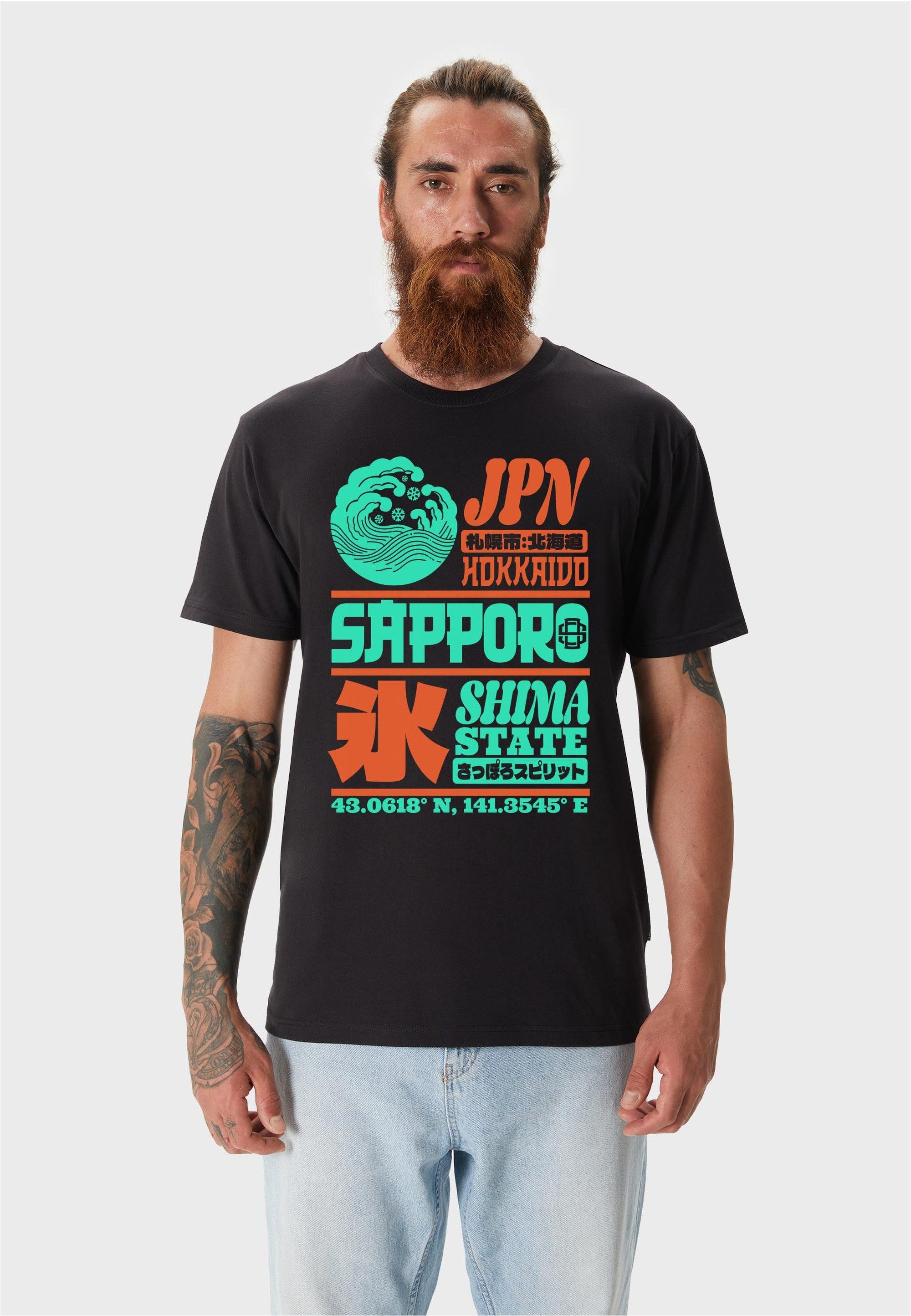 Oldskull T-Shirt Asian Sapporo Hokkaido Island Graphic mit fernöstlichem Motiv