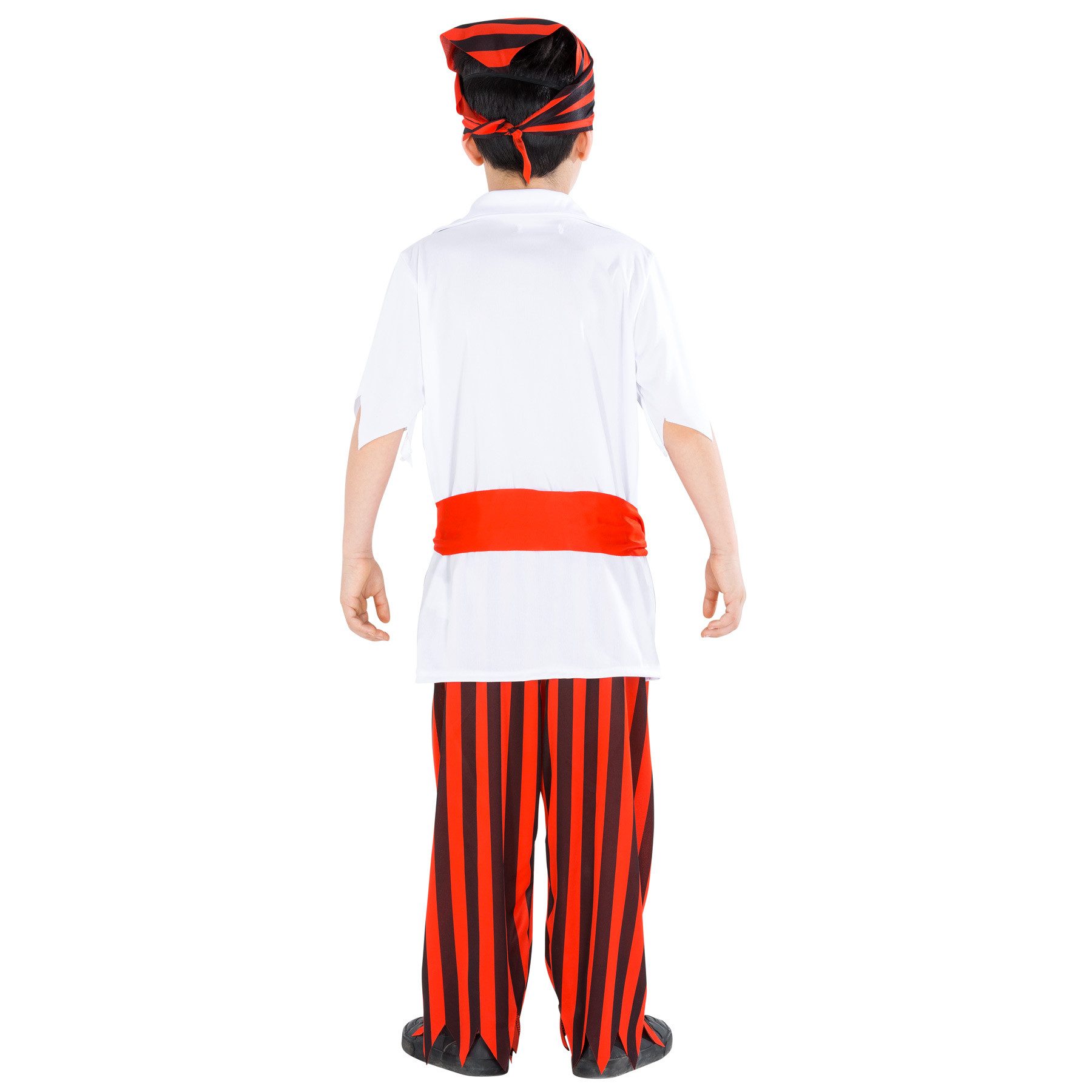 dressforfun Piraten-Kostüm Seeräuber/Freibeuter, in rot, Bequeme Jersey-Stretch-Hose mit, Gr. 104 (3-4 Jahre), Oberteil aus Jersey-Stretch in Hemdoptik
