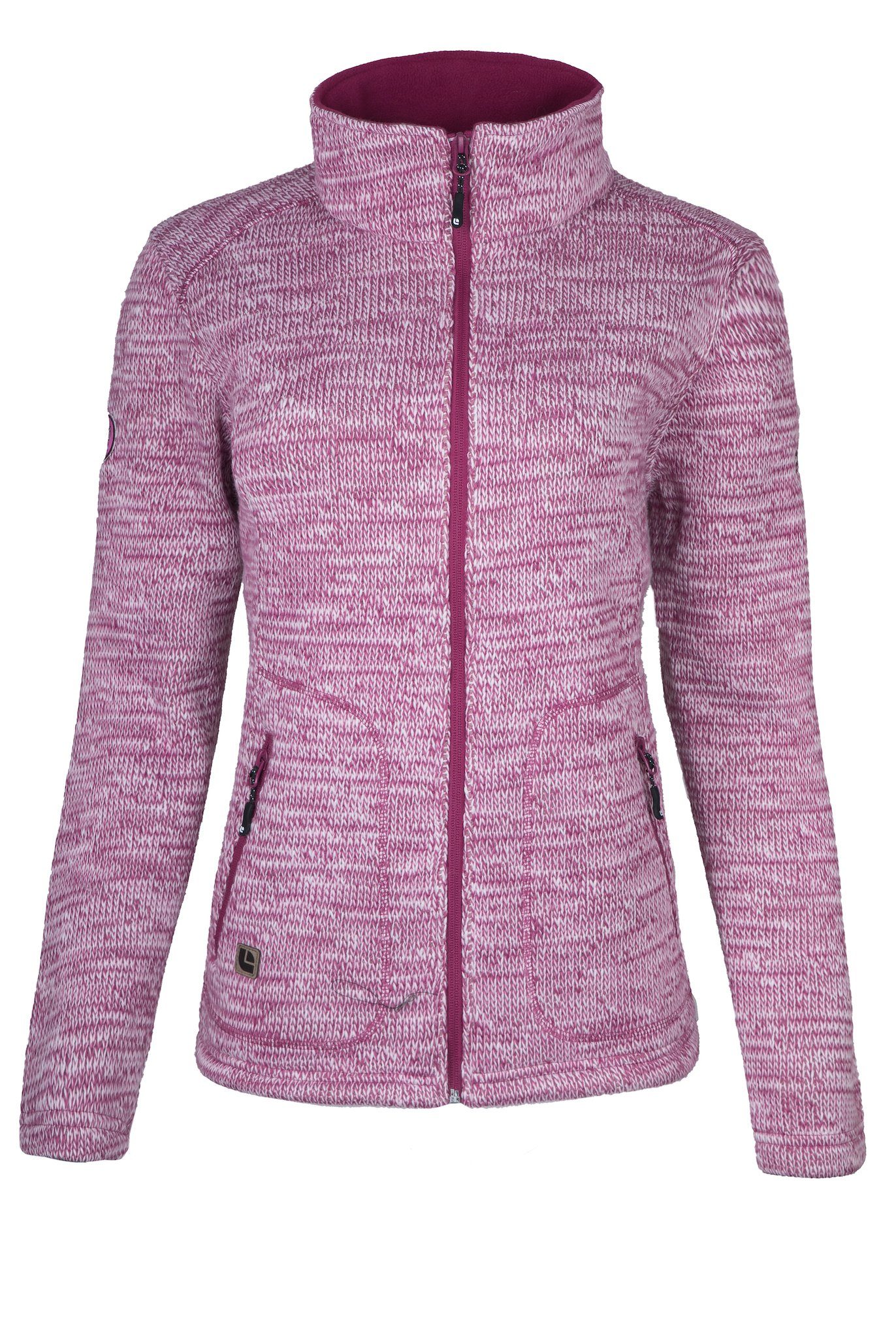 DEPROC Active Strickfleecejacke WILLMORE MELANGE WOMEN in edler Optik