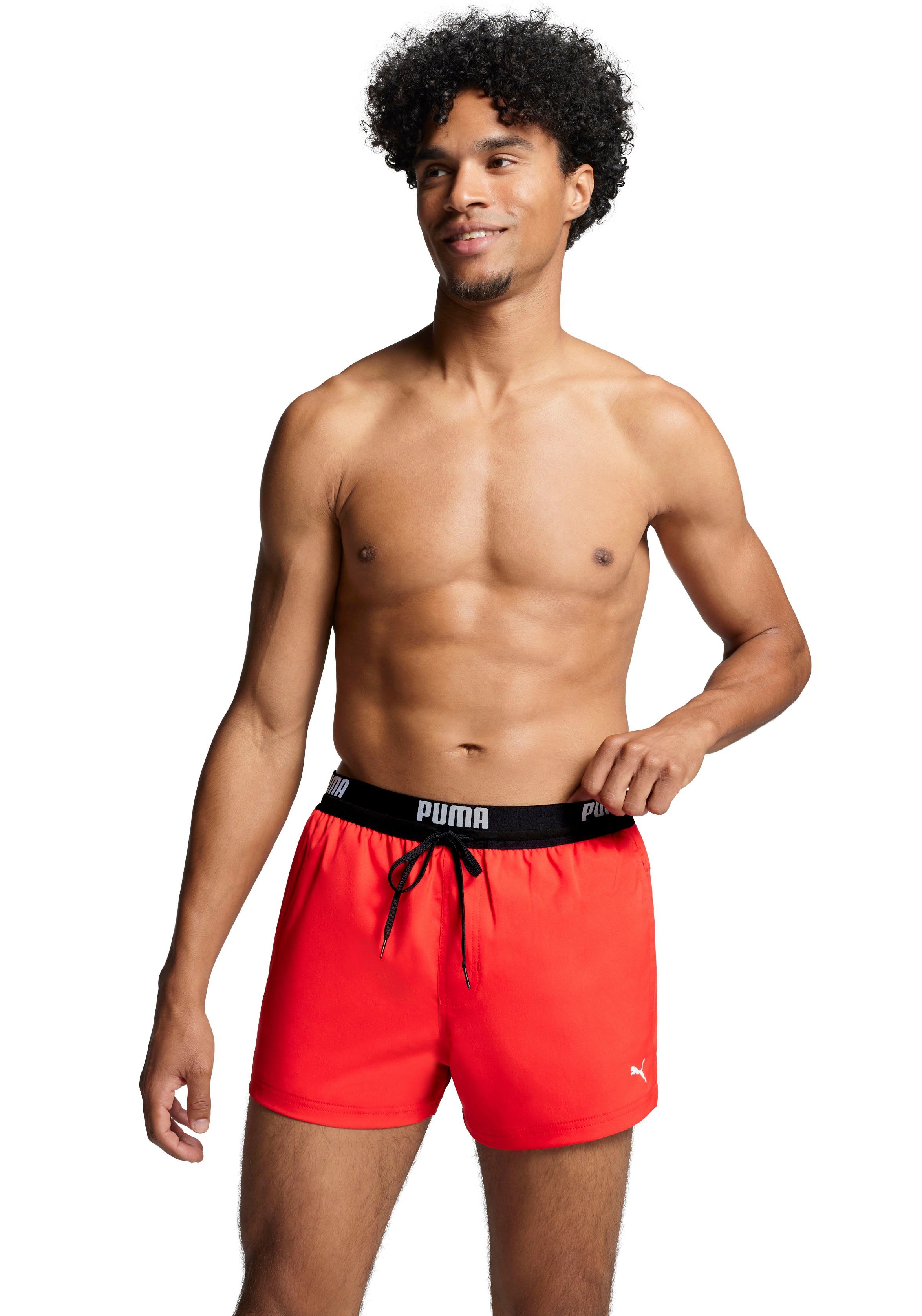 PUMA Badeshorts mit elastischem Logobund