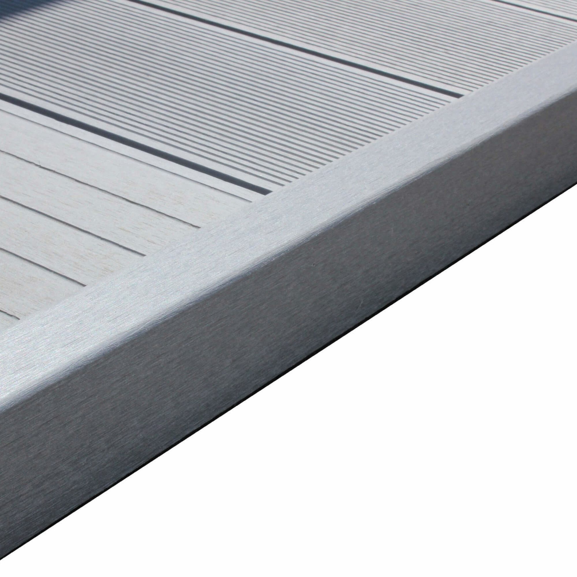 WPC Profi Terrassendielen L-Abschlussleiste Winkelleiste steingrau, (Abschlussleiste, 1-St., Winkelleiste 60x40x1950 mm)