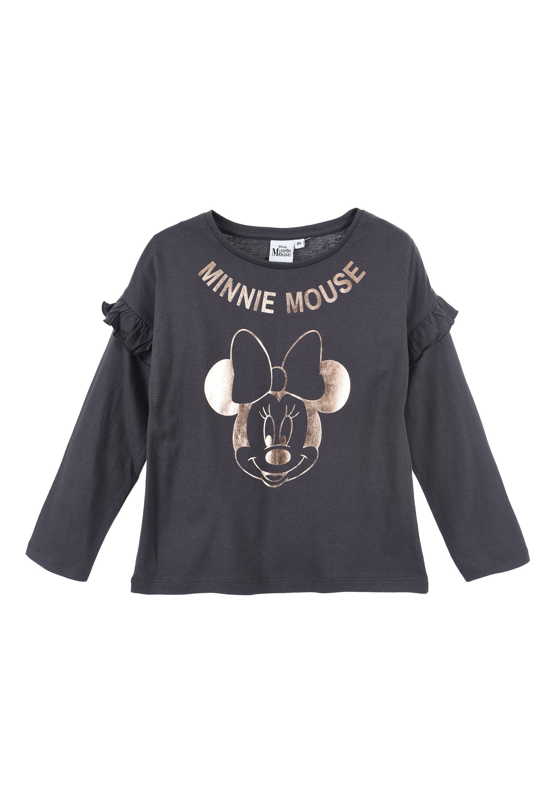 Disney Minnie Mouse Langarmshirt Mädchen Langarm-Shirt Longsleeve Oberteil Mini Maus