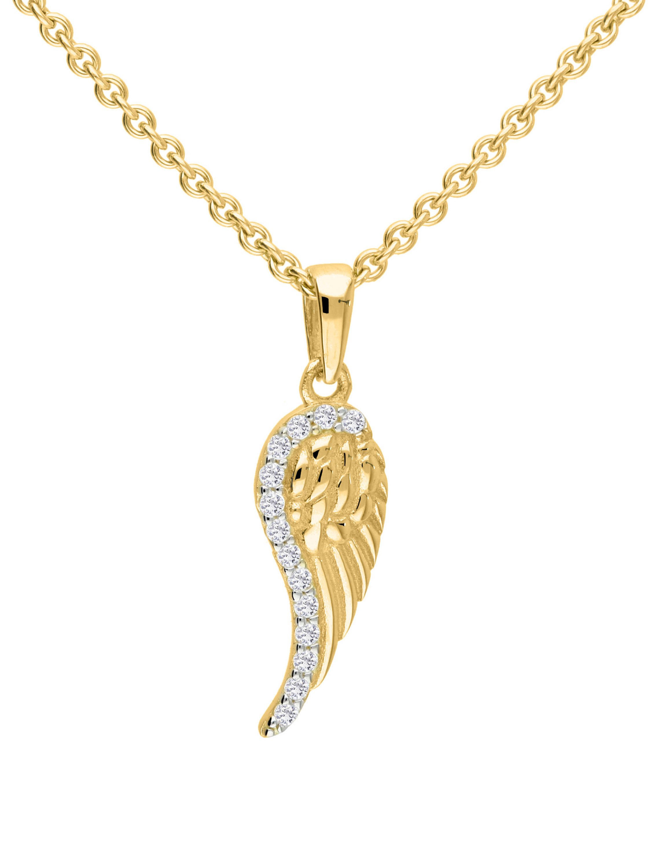 My Gold Kette mit Anhänger Damen Halskette mit Anhänger Gold 375 Engelsflüg günstig online kaufen