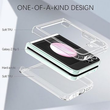 CoolGadget Handyhülle Transparent Ultra Slim Case für Samsung Galaxy Z Flip 5 6,7 Zoll, Silikon Hülle Dünne Schutzhülle für Samsung Z Flip4 5G Hülle