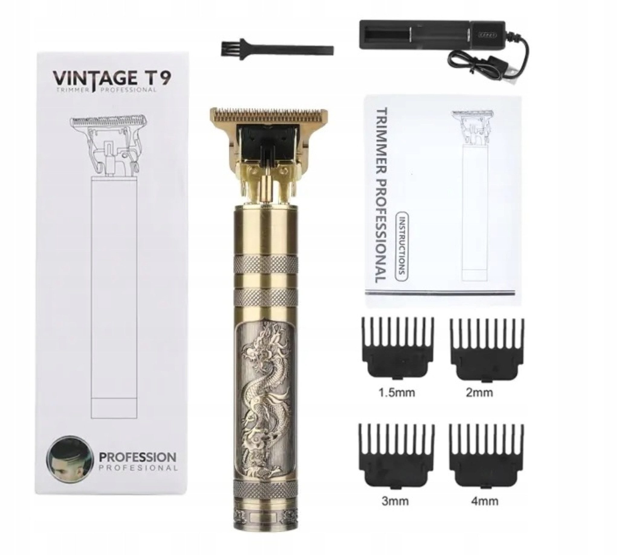 HURTNET Haarschneider Haarschneider & Barttrimmer Präzise Klinge, USB, Barber Trimmer, Präziser Trimmer mit Zubehör für Haare und Bart, Robuster Bart- und Haartrimmer mit Präzisionsklinge