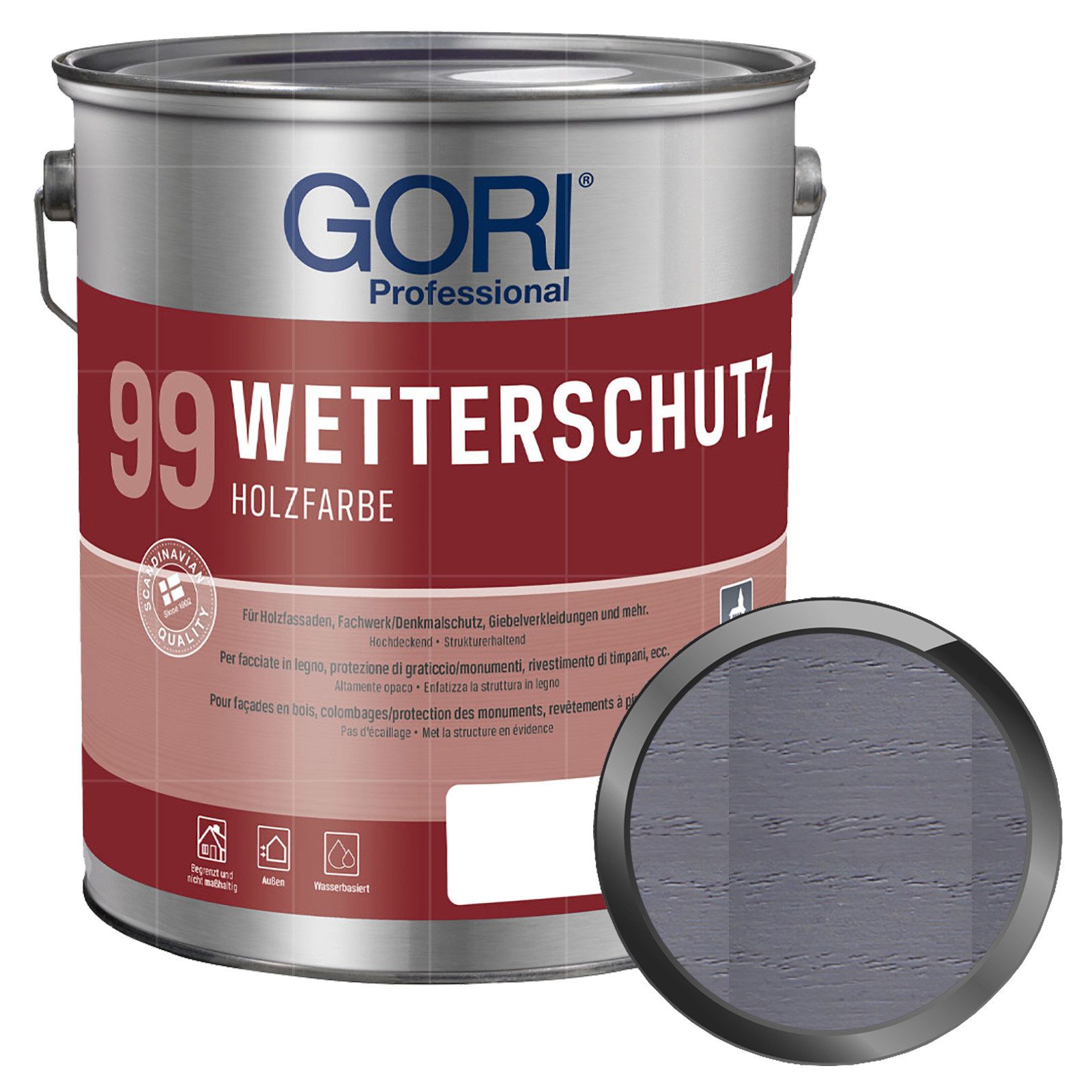 GORI Wetterschutzfarbe 99 Wetterschutz Holzfarbe - 0.75 Ltr