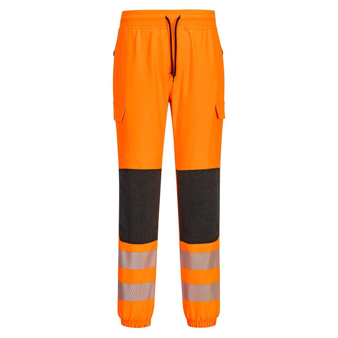 KX3 Arbeitsbundhose Arbeitsbundhose Flexi-Jogger Warnschutz-Klasse 2 Portwest Orange/Schwarz
