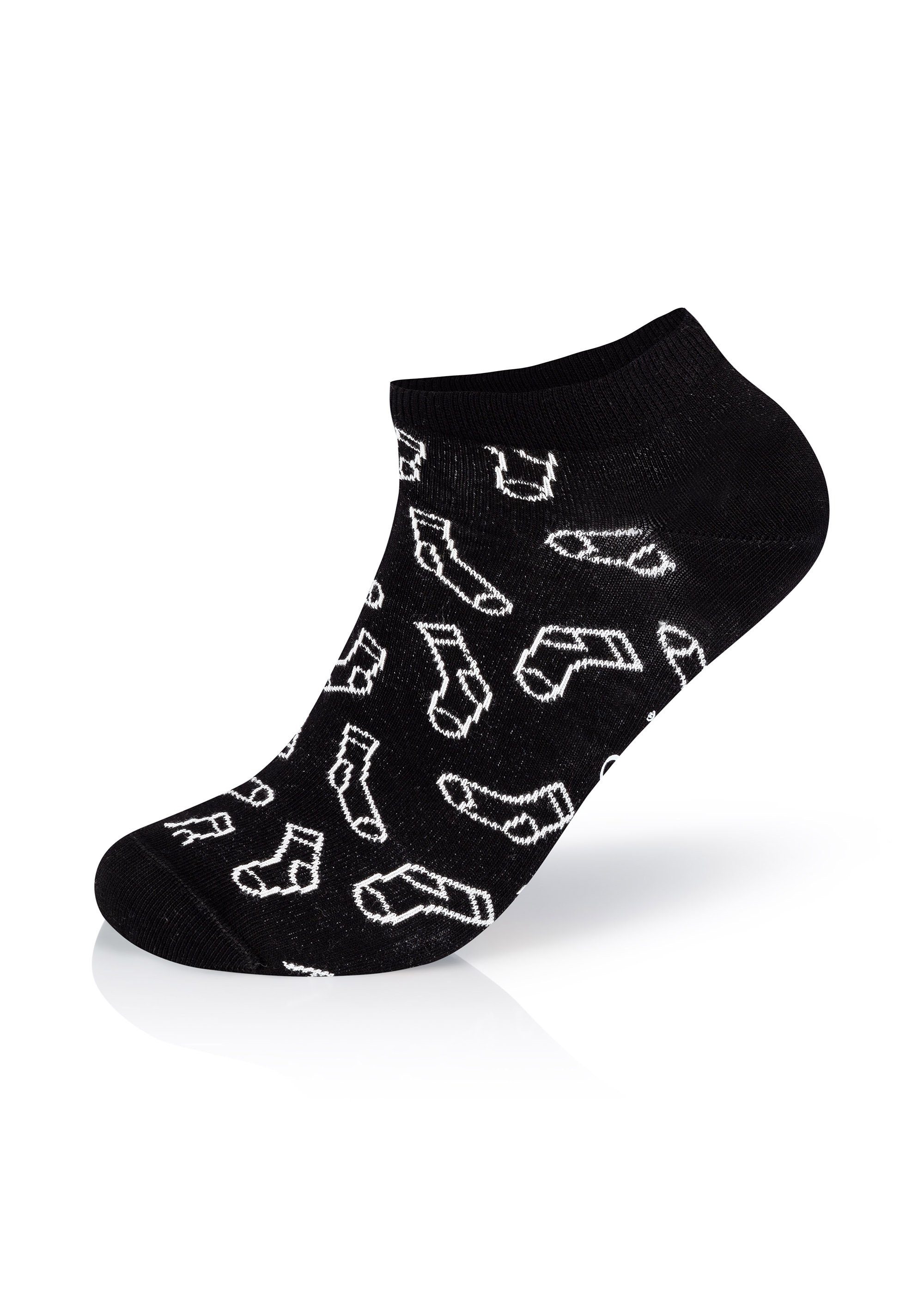 Sneakersocken Low gekämmte Dot Socks Baumwolle Thumbs 3-Pack Up-Big Happy