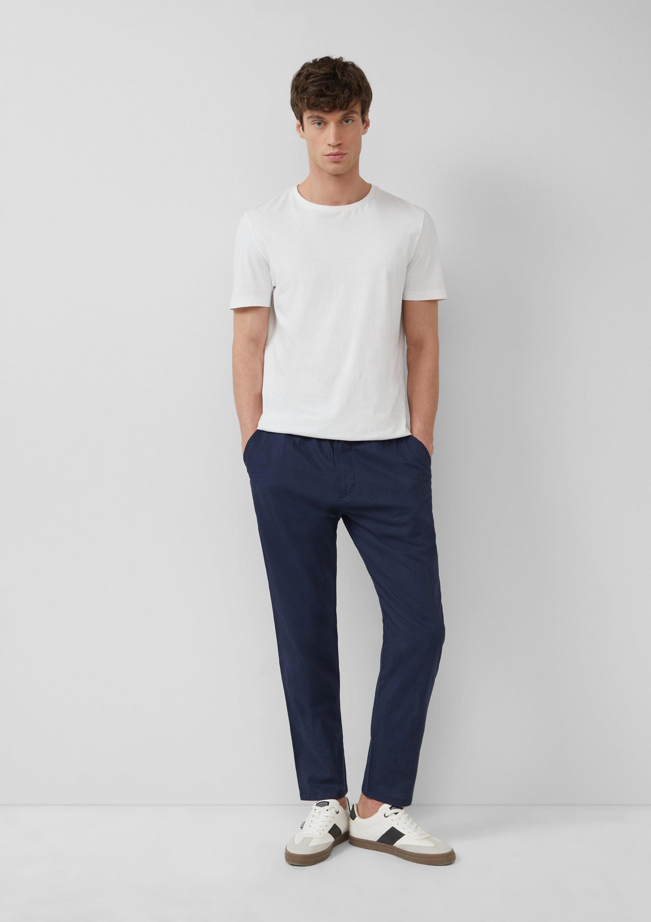 s.Oliver Chinos Hose DETROIT Detroit: Relaxed-Fit-Chino aus Leinenmix mit E günstig online kaufen