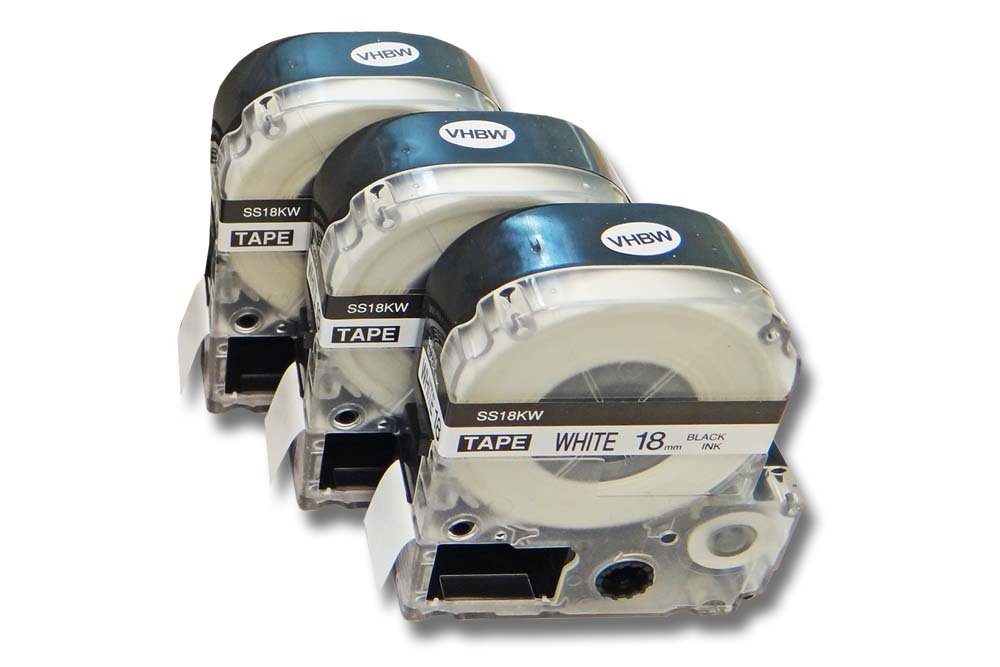 vhbw Beschriftungsband passend für KingJim SR3900C, SR150, SR3700P, SR330, SR300TF, SR180