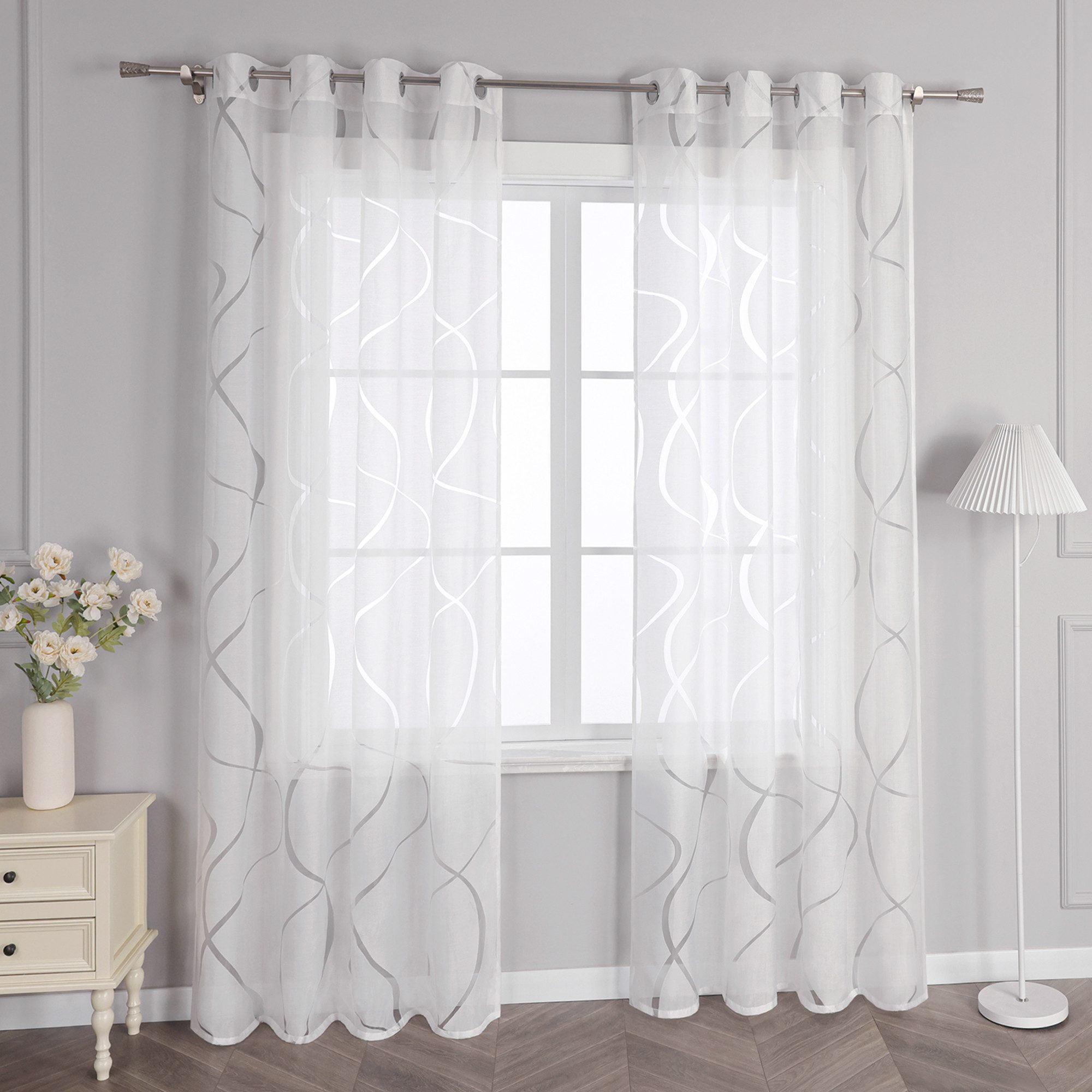 Joyswahl Gardine (1 St), Ösen, transparent, Fenster Gardinenschals Ausbrenn günstig online kaufen