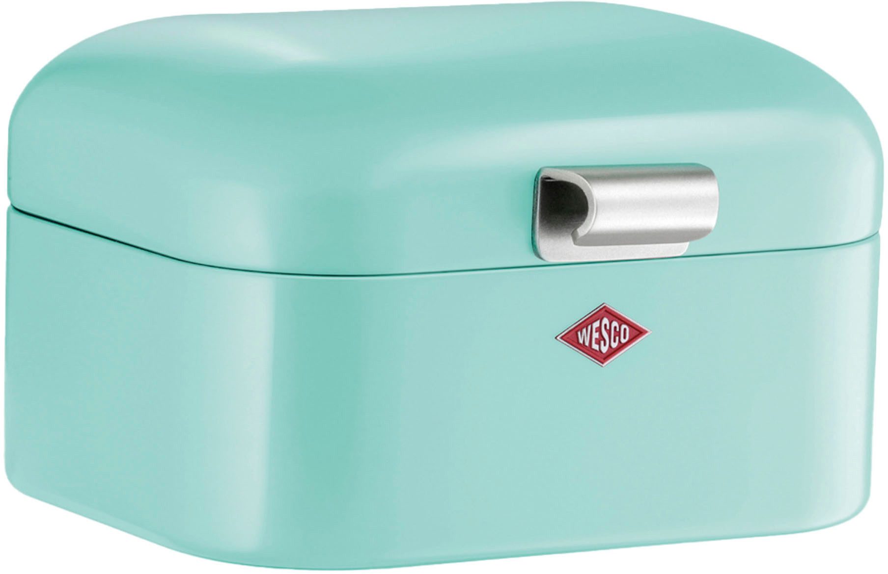 WESCO Brotkasten Mini Grandy, Stahlblech, (1-tlg), Metallscharniere, Gummistopper, Lüftungsloch / Griff, 2 L