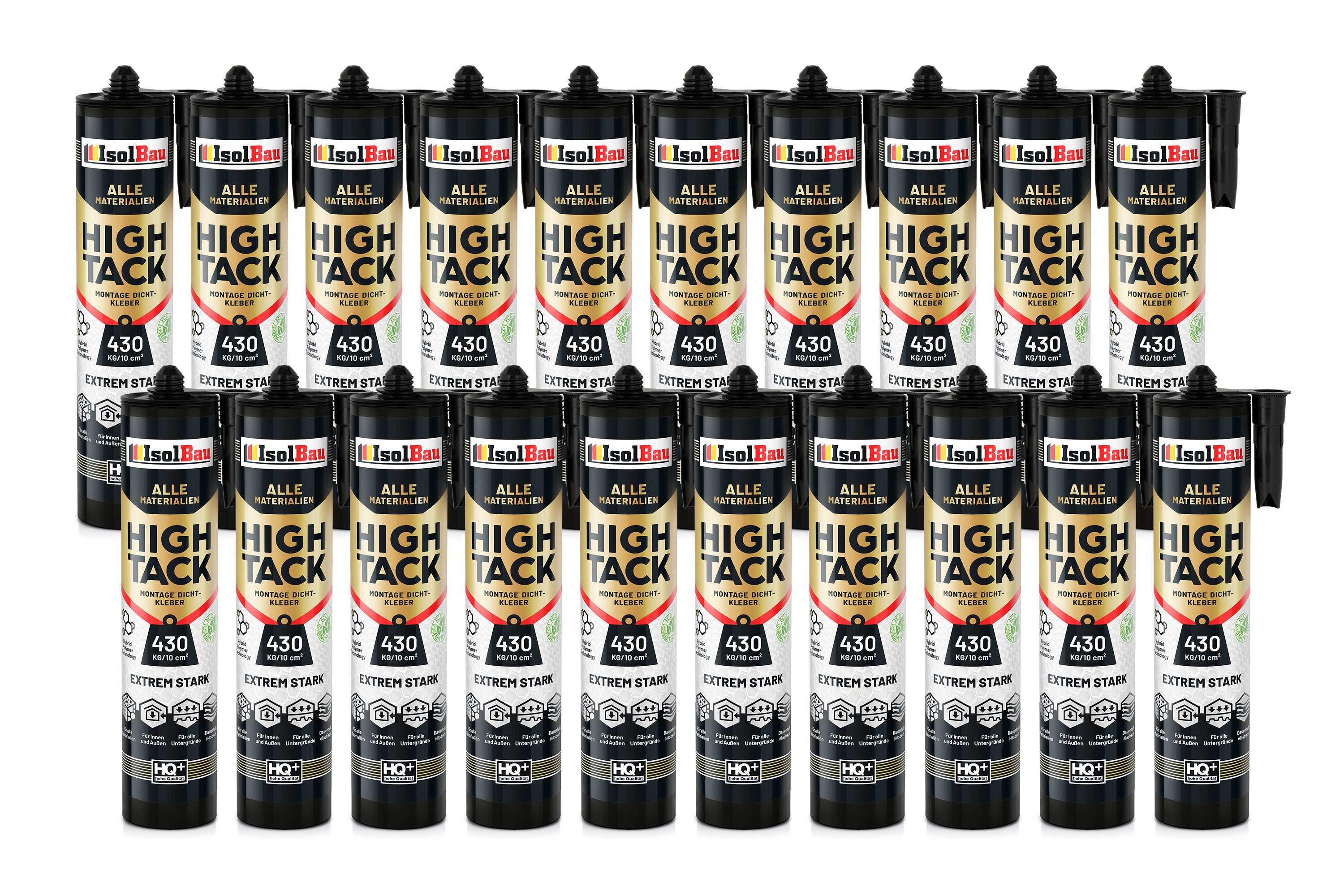 None Montagekleber Montagekleber High Tack 20x530g Extrem Stark Montage-Kleber, Beton, Gip, Metalle Stahl, Baukeramik, Glas, Styrodur, Holz, MDF