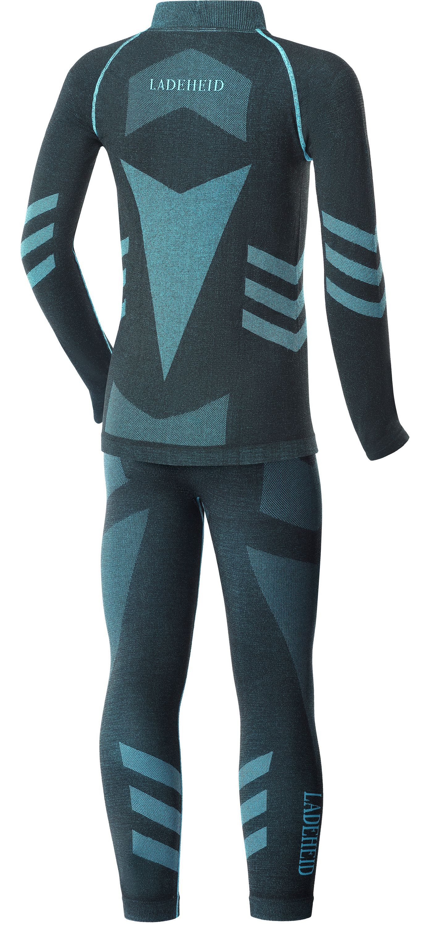Ladeheid Funktionsunterhemd Kinder Funktionsunterwäsche Set Shirt Unterhose Thermoaktiv LAGI009 (Set, mit Funktionsunterhose)