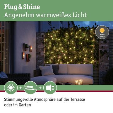 Paulmann Gartenleuchte Plug & Shine LED Lichterkette in Weiß und Transparent 2W 96lm IP44, keine Angabe, Leuchtmittel enthalten: Ja, fest verbaut, LED, warmweiss, Gartenleuchten