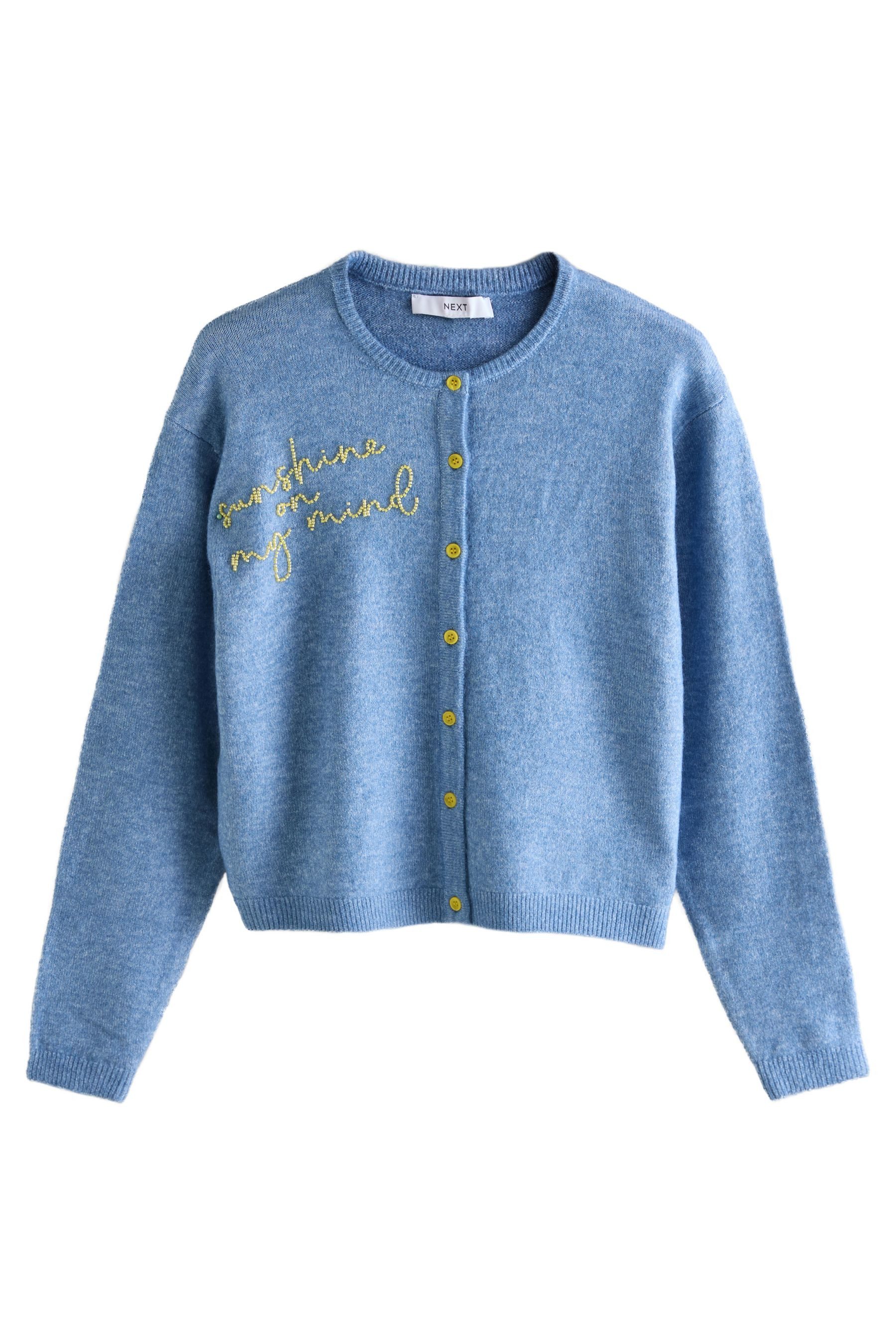 Next Cardigan Strickjacke mit Rundhalsausschnitt (1-tlg)