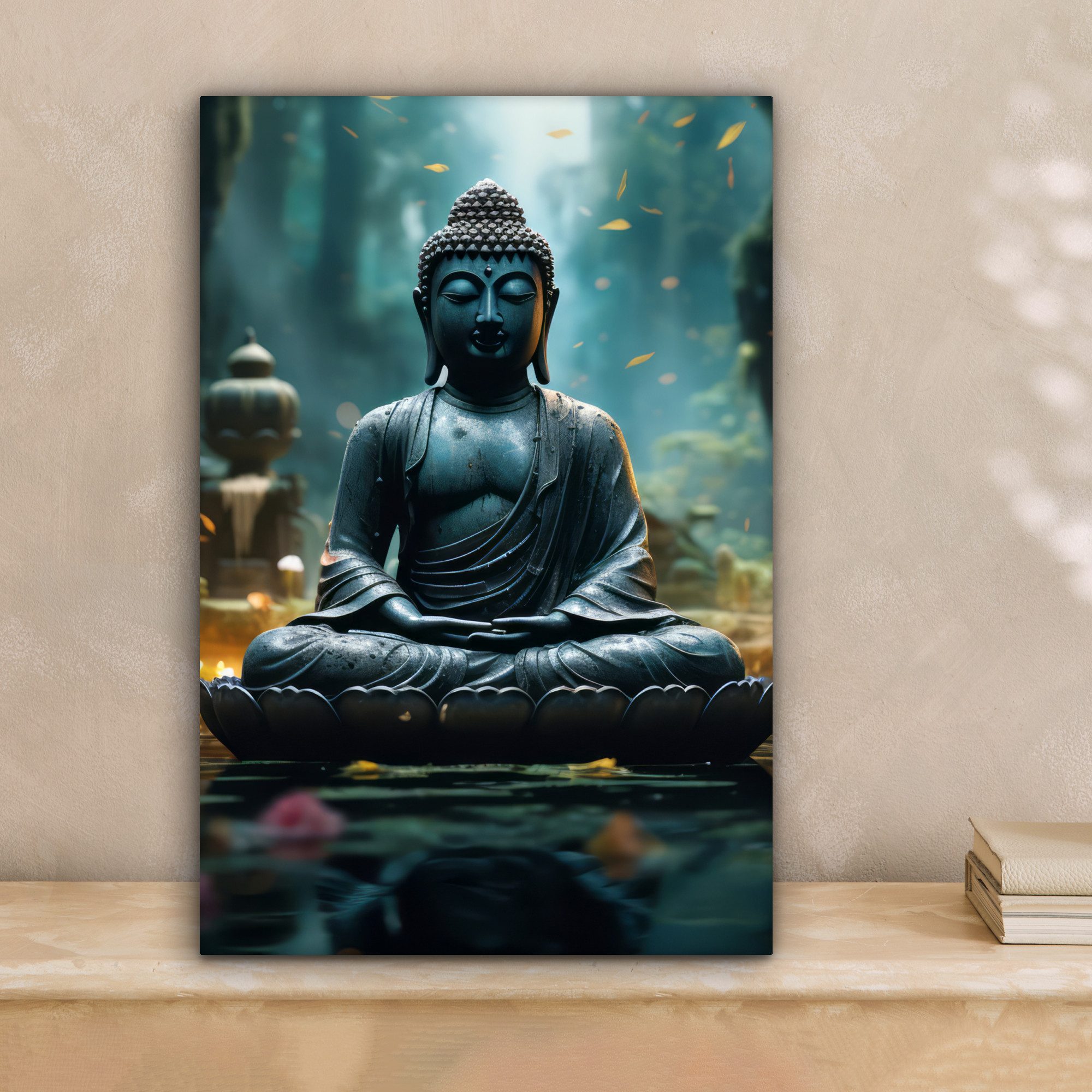 OneMillionCanvasses® Leinwandbild Buddha - Statue - günstig online kaufen