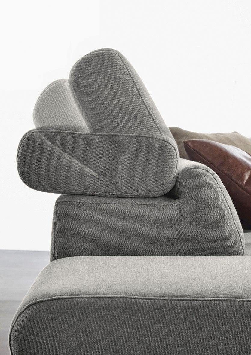 W.SCHILLIG Ecksofa finn, toller Sitzkomfort, L-Form, hochwertige Verarbeitungsdetails, German Design Award 2016, Fußgestell Chrom glänzend, Breite 281 cm