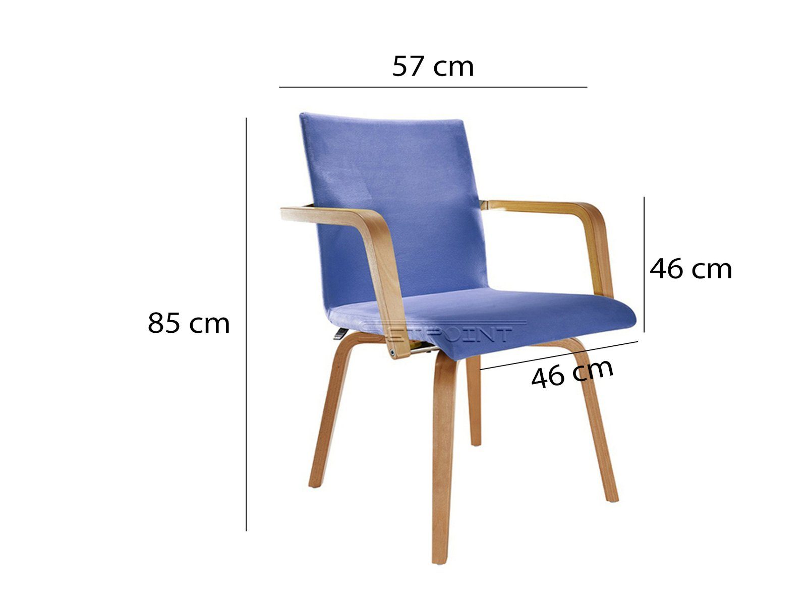 Senioren-stuhl Armlehnstuhl, Sitzkultur Stoff Mauser Armlehnen, Blau ergonomischer mit Besucherstuhl