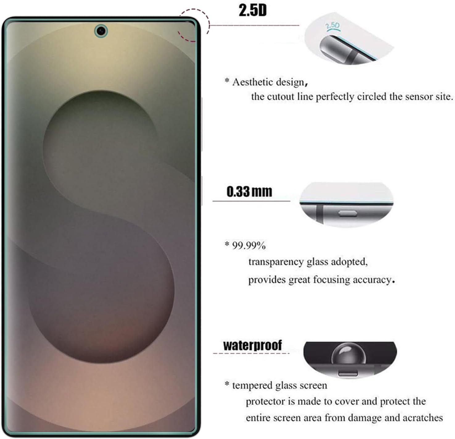 MSM Displayschutzglas 2X Schutzglas (Display + Kamera) für Samsung Galaxy S25 Ultra 5G – Bild 4 von 5