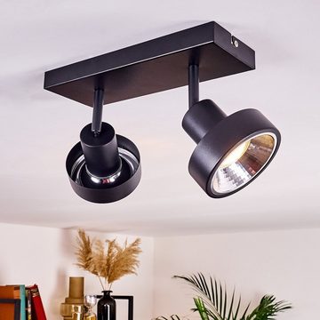 hofstein Deckenleuchte »Brez« Deckenlampe aus Metall Schwarz, ohne Leuchtmittel, verstellbar, er Deckenstrahler, 2xGU10