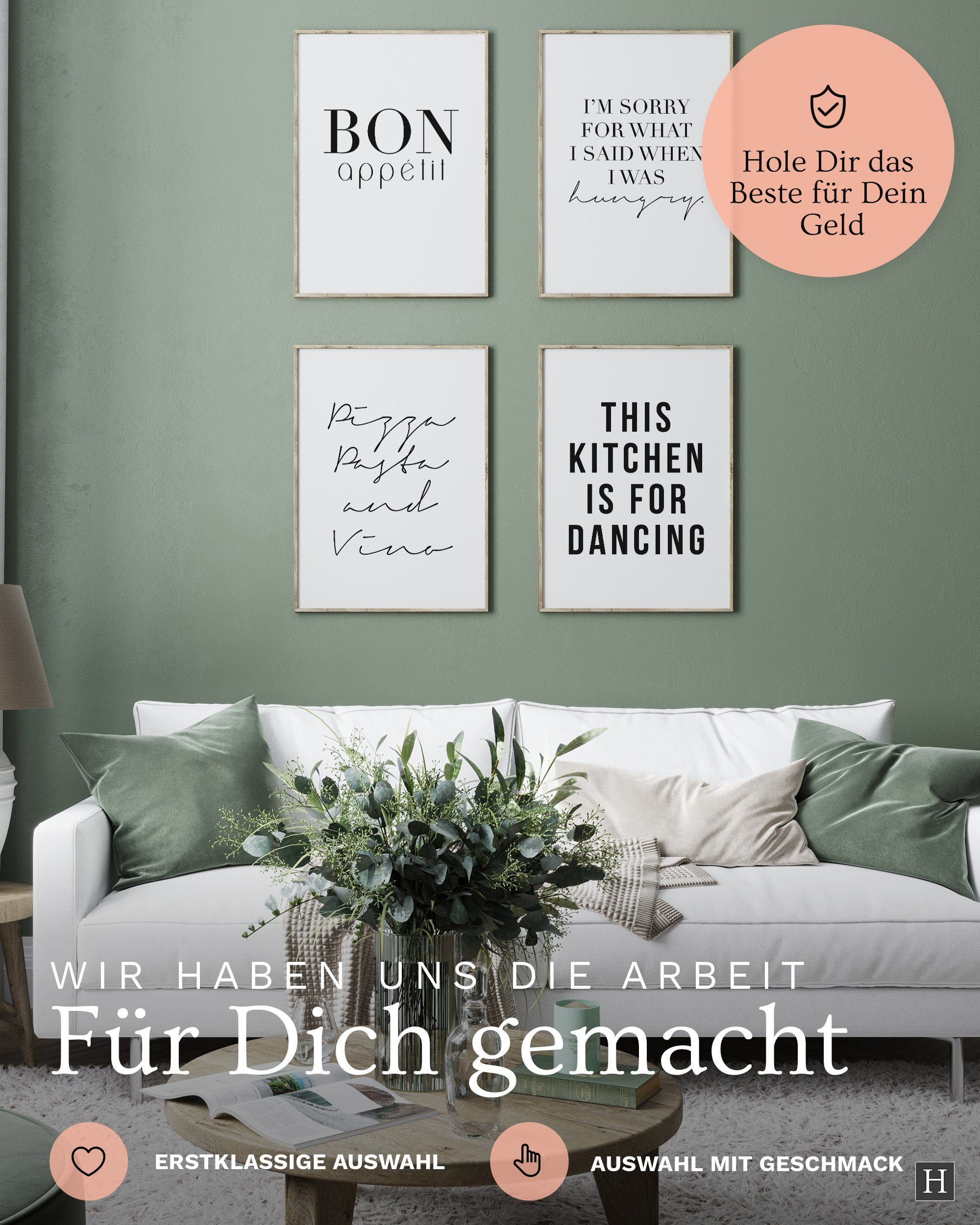Heimlich Poster Set als Wohnzimmer Deko, günstig online kaufen