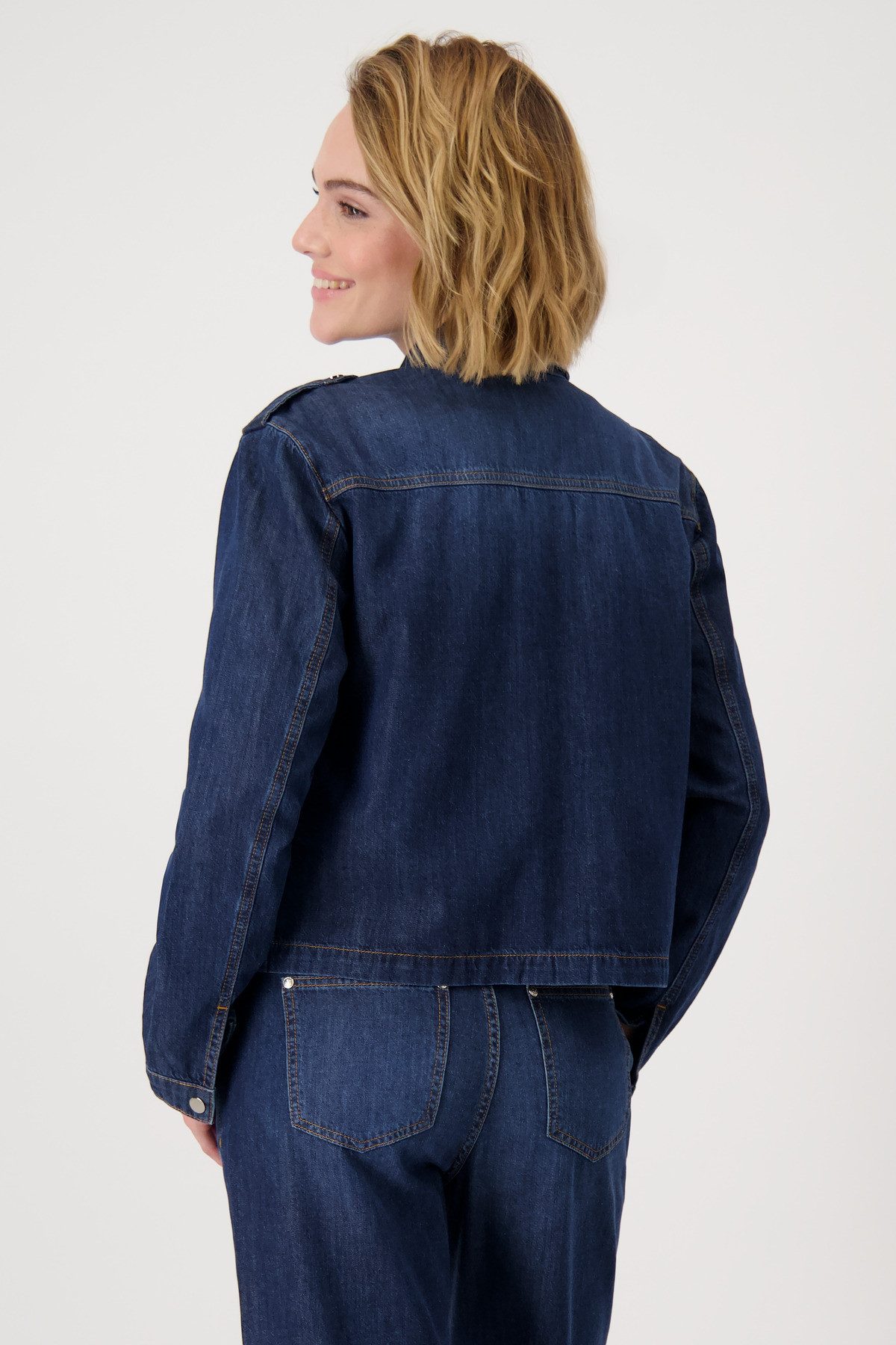 Monari Jeansblazer mit aufgesetzten Taschen günstig online kaufen