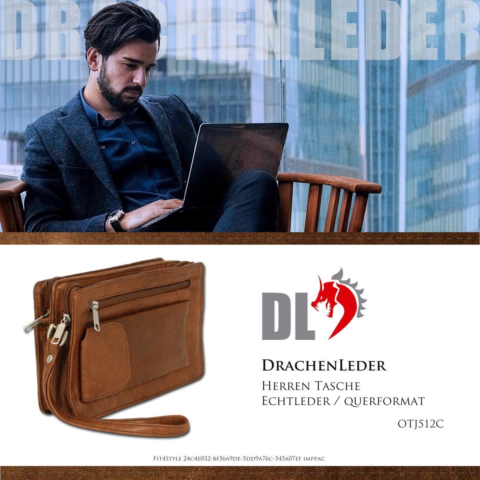 DrachenLeder Handgelenktasche OTJ512X DrachenLeder Echtleder Geldbörse günstig online kaufen
