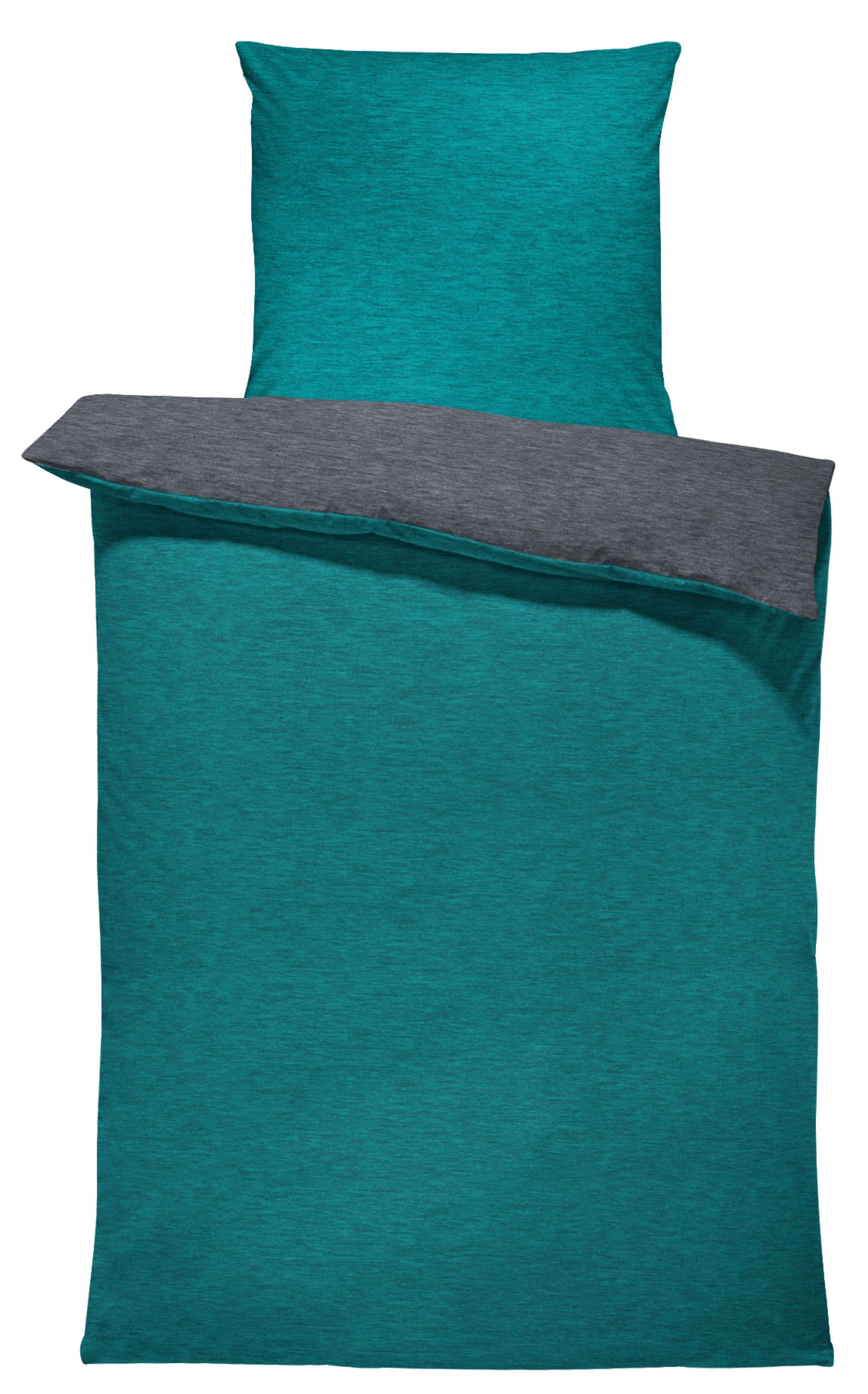 One Home Bettwäsche Wende Melange, Flanell, 2 teilig, meliert, Baumwolle kuschelig warm weich Biber Winter