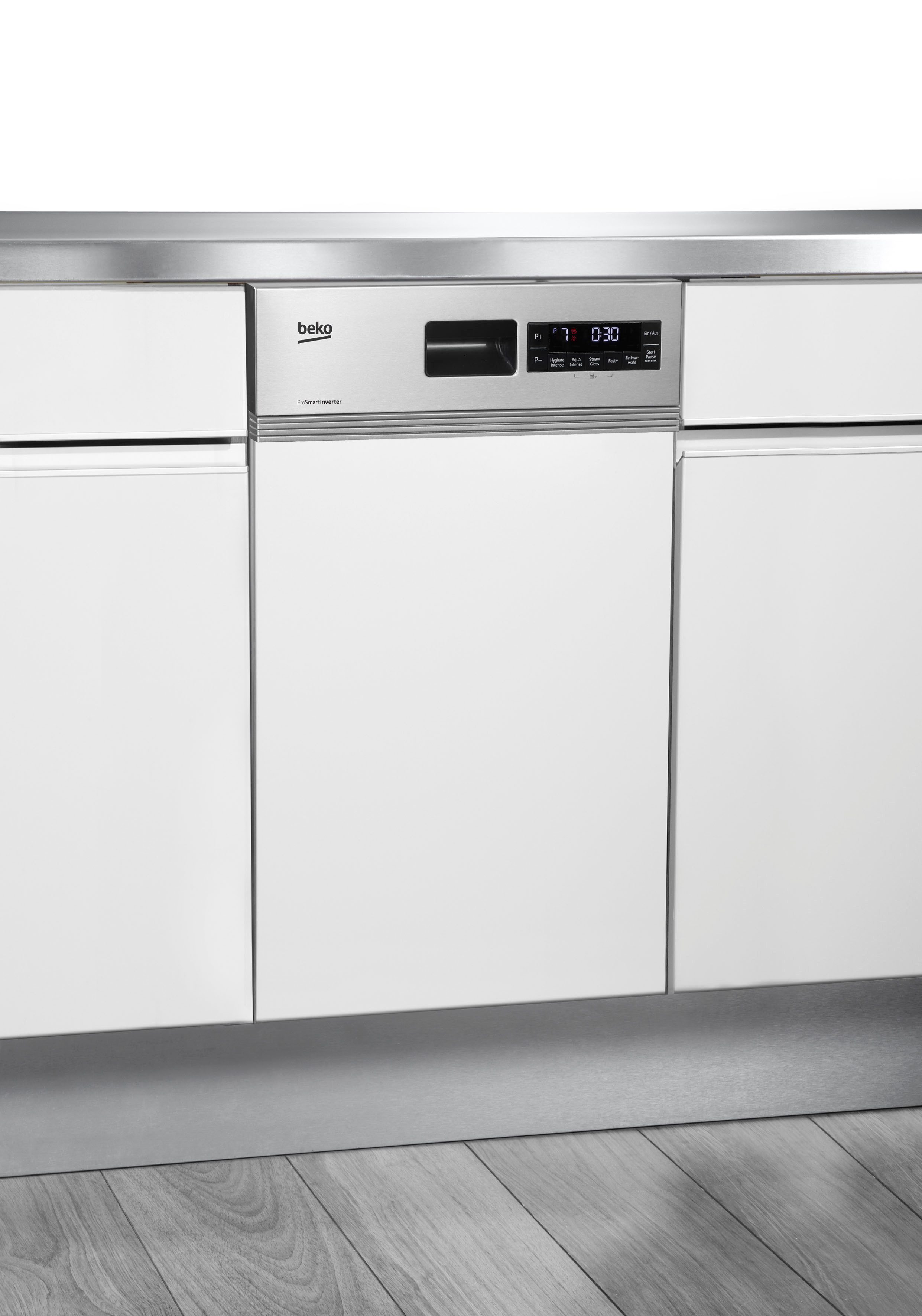 BEKO teilintegrierbarer Geschirrspüler BDSS28040XQ 7686101635, 10 Maßgedecke, SelfDry – automatische Türöffnung für perfekte Trocknungsergebnisse