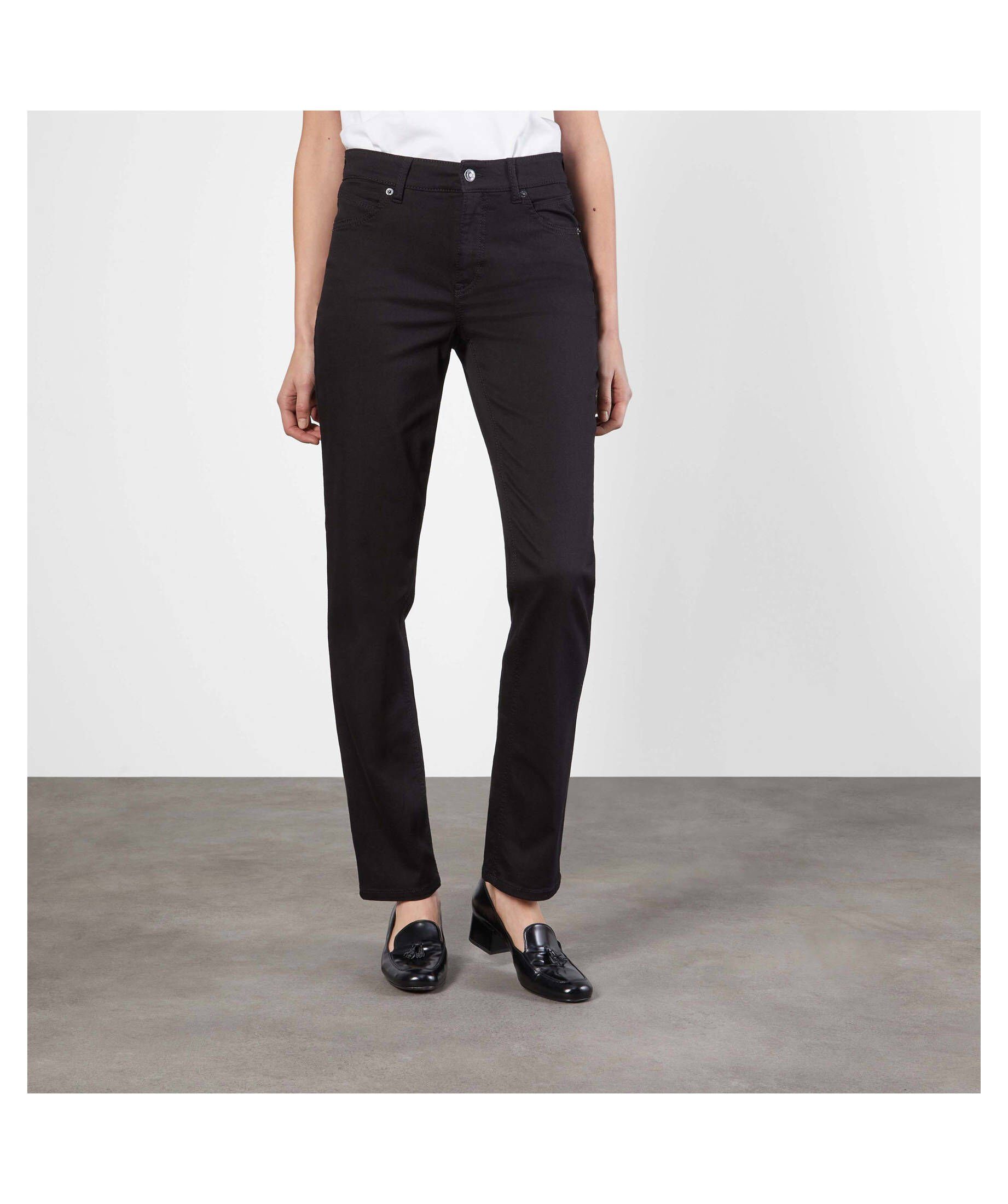 MAC 5-Pocket-Jeans Damen Feminine Fit (85) (1-tlg) black Jeans MELANIE