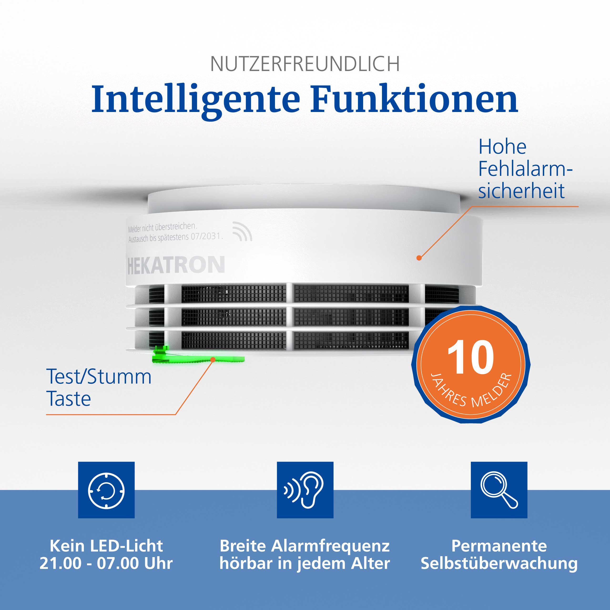 Hekatron Bundle Hekatron Genius Plus X + Funkmodul Basis X Rauchmelder