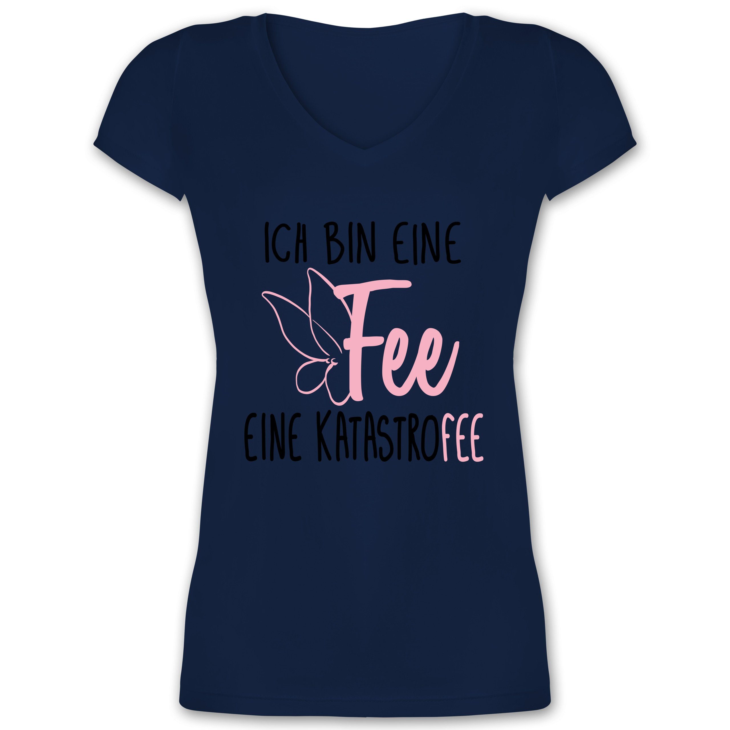 Shirtracer TShirt »Ich bin eine Fee Tasse mit Spruch Damen TShirt mit VAusschnitt T