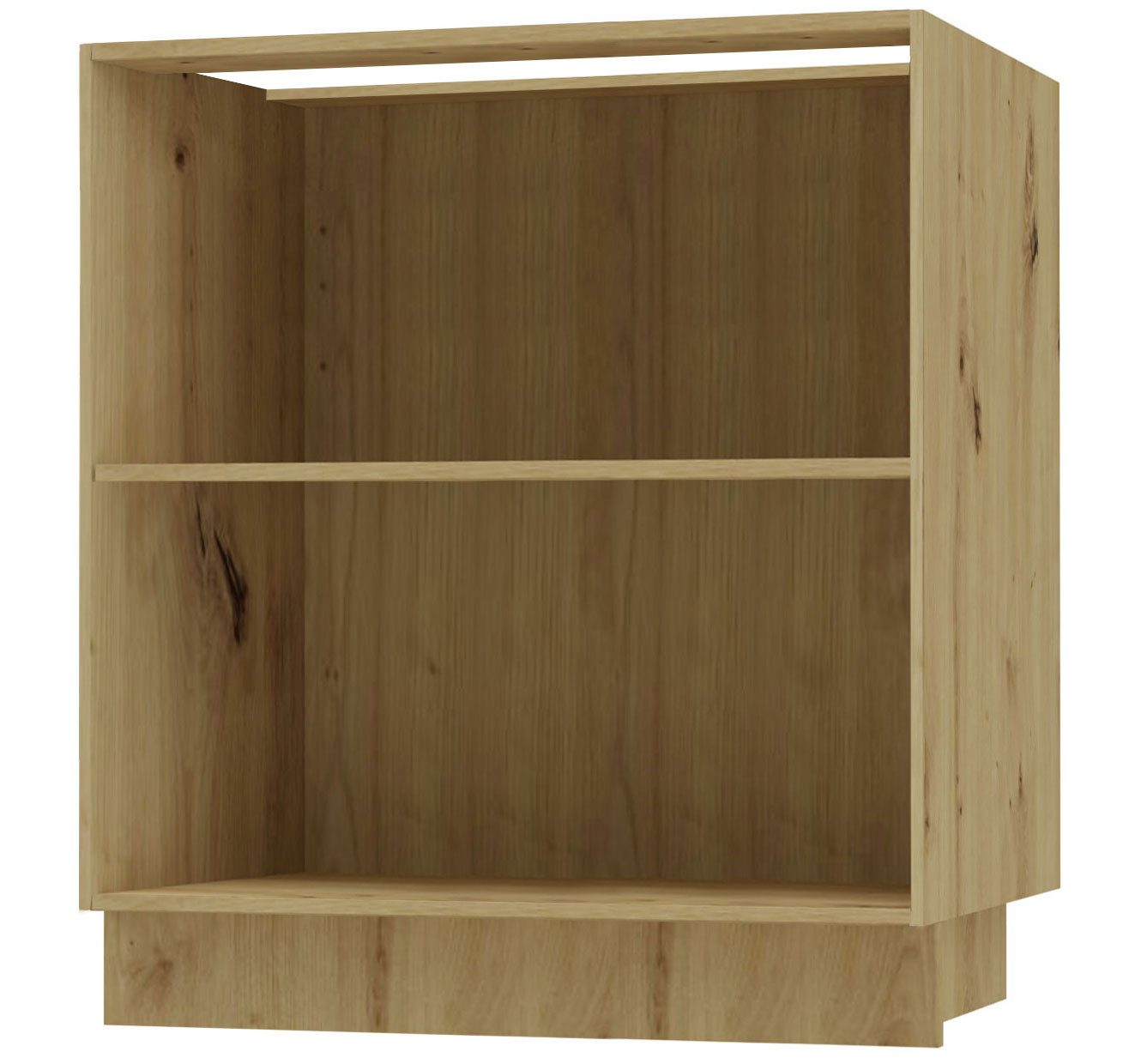 Feldmann-Wohnen Unterschrank Bari (D11/90, 2-türig, 1 Einlegeboden, 1-St., moderne Kassettenoptik, lackierte Fronten, 90x50x82cm) Eiche Artisan / RAL 4009 pastellviolett matt