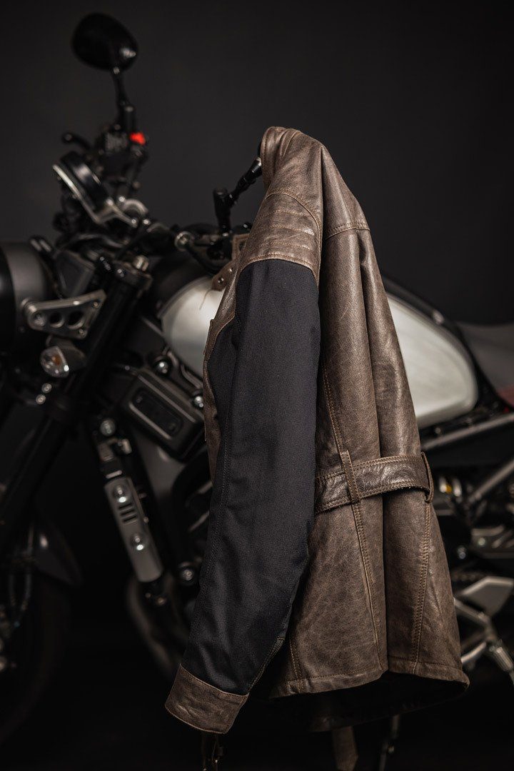 Black-Cafe London Motorradjacke Retro Motorradlederjacke