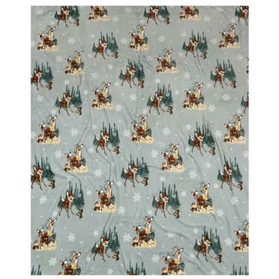 Plaid Bambi Disney Mint Tagesdecke/Decke groß, warm, Fleece 175x215 cm, Sarcia.eu