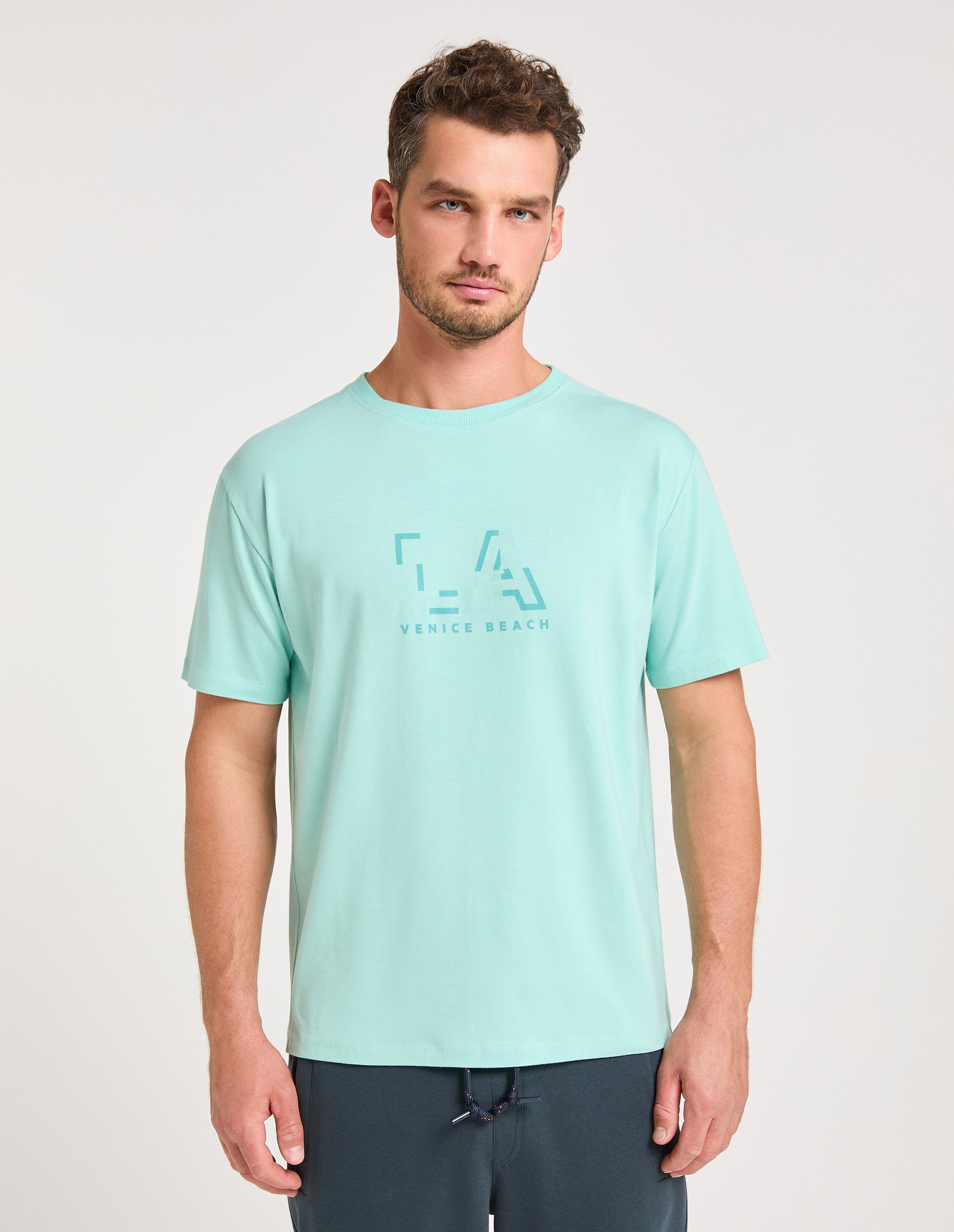 Venice Beach Men aqua VB BRETT haze T-Shirt T-Shirt
